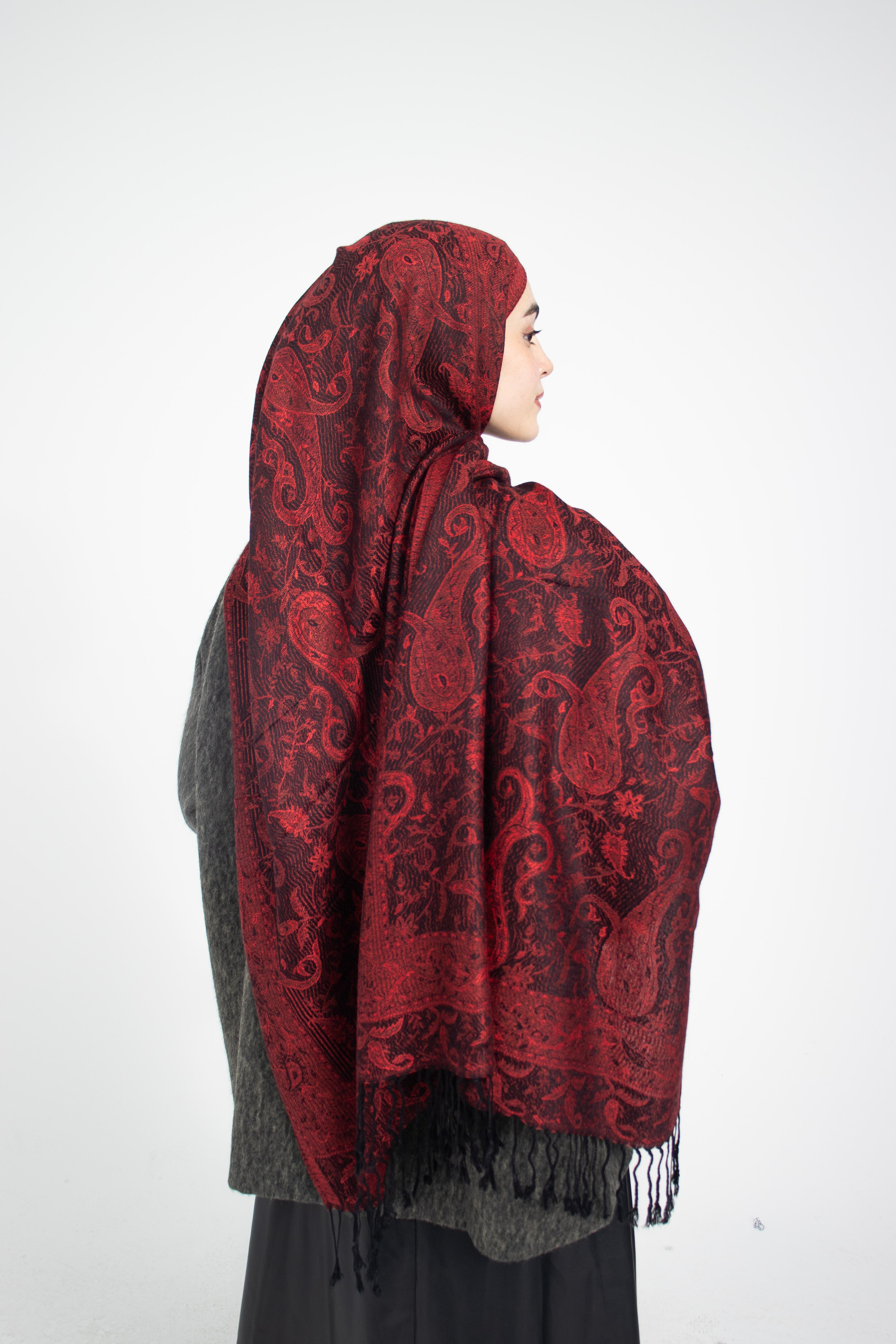 Cashmere Collection - Nar / Dokuma Kaşmir Şal