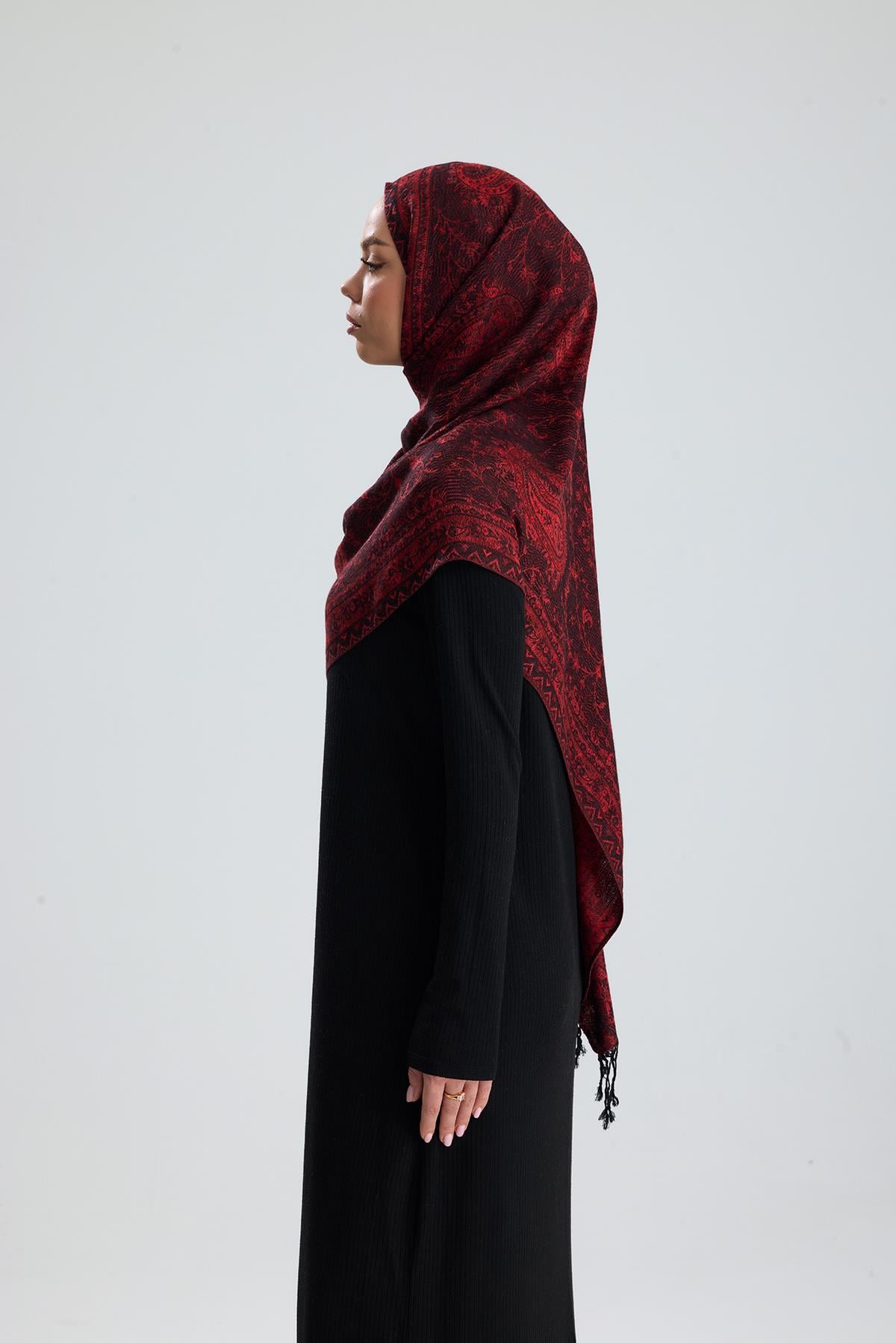 Cashmere Collection - Rosso Corsa / Dokuma Kaşmir Şal (Yeni Sezon)