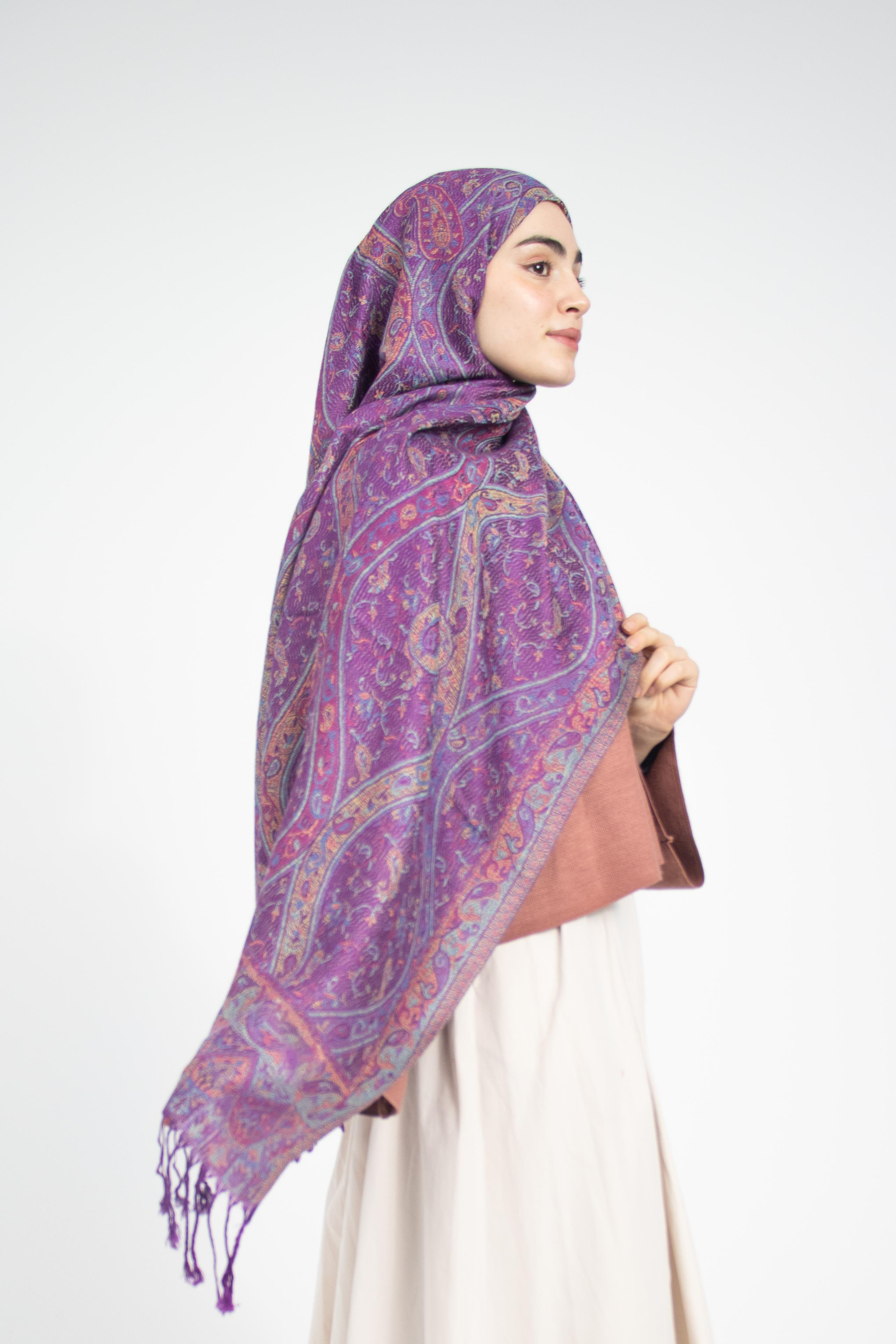 Cashmere Collection - Sümbül / Dokuma Kaşmir Şal