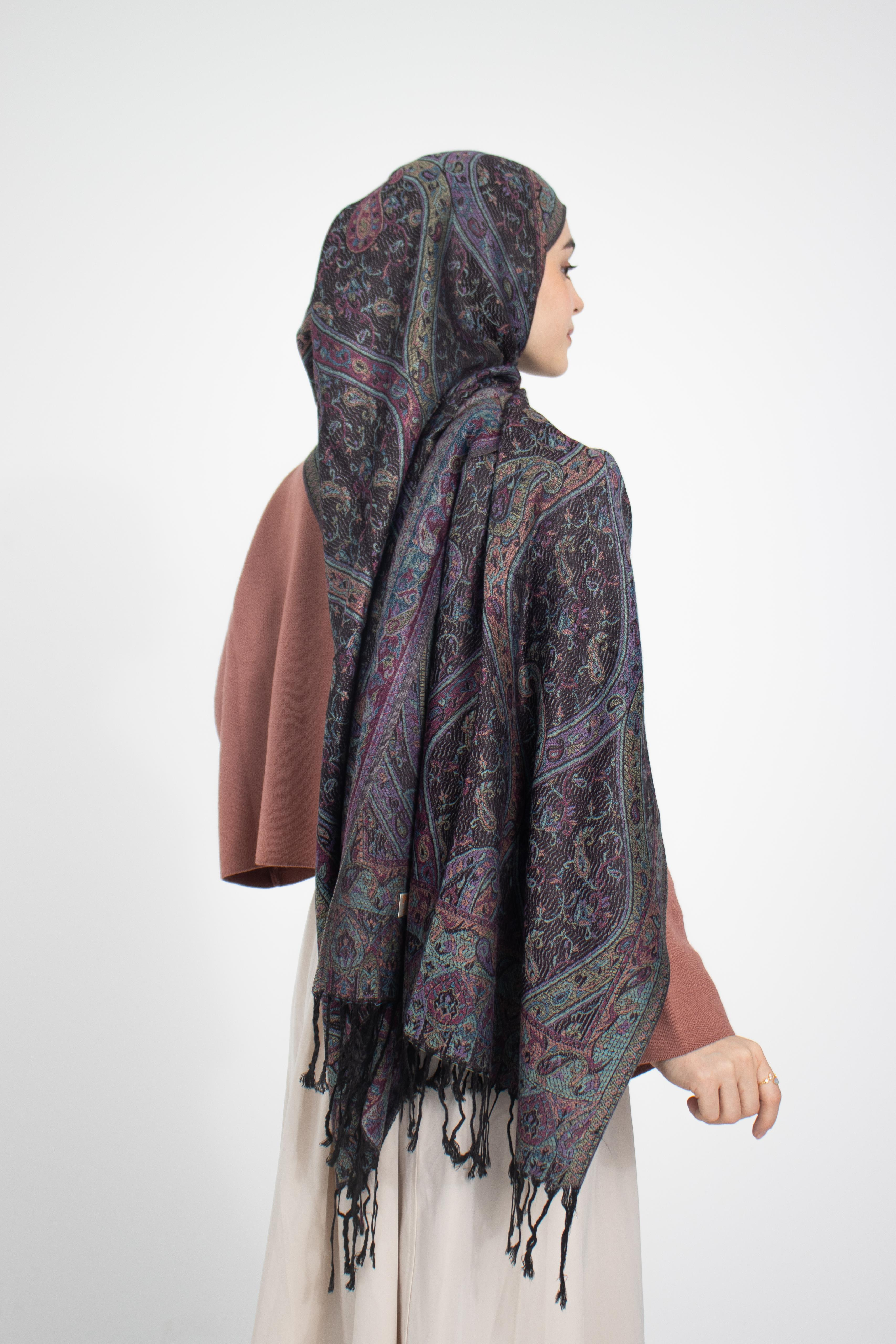 Cashmere Collection - Violet / Dokuma Kaşmir Şal