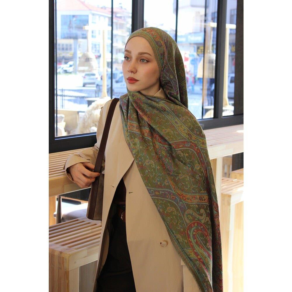 Cashmere Collection - Zümrüt / Dokuma Kaşmir Şal
