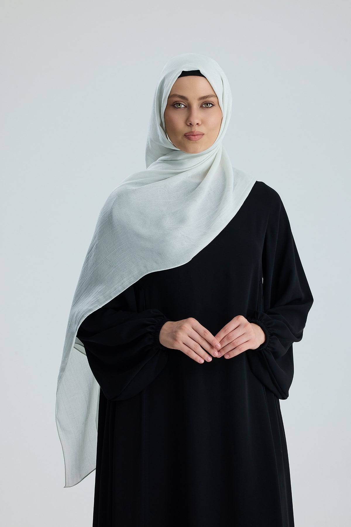 Lace of Leaves Collection- Cold Vanilla / Floş Pamuk Şal