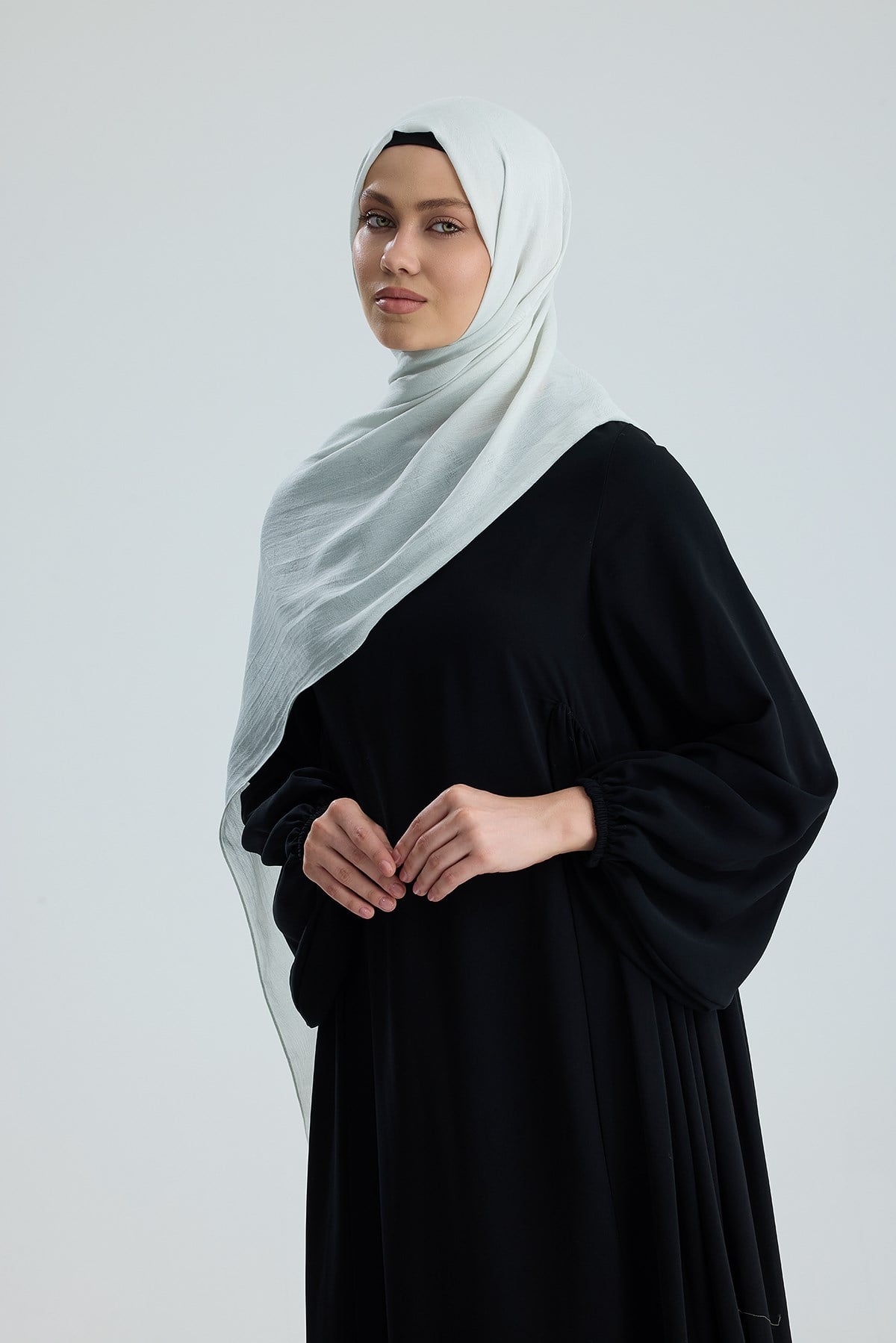 Lace of Leaves Collection- Cold Vanilla / Floş Pamuk Şal