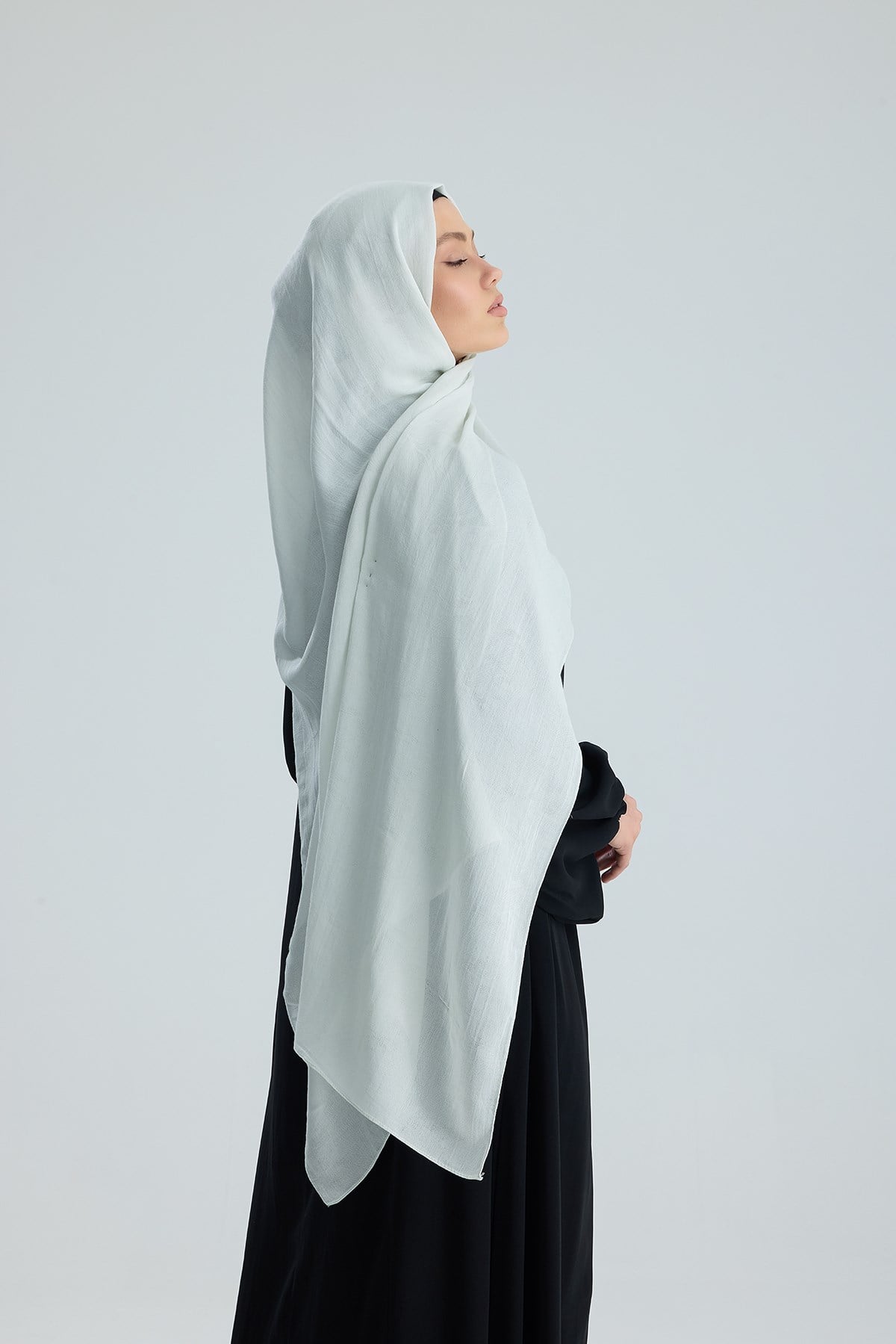 Lace of Leaves Collection- Cold Vanilla / Floş Pamuk Şal