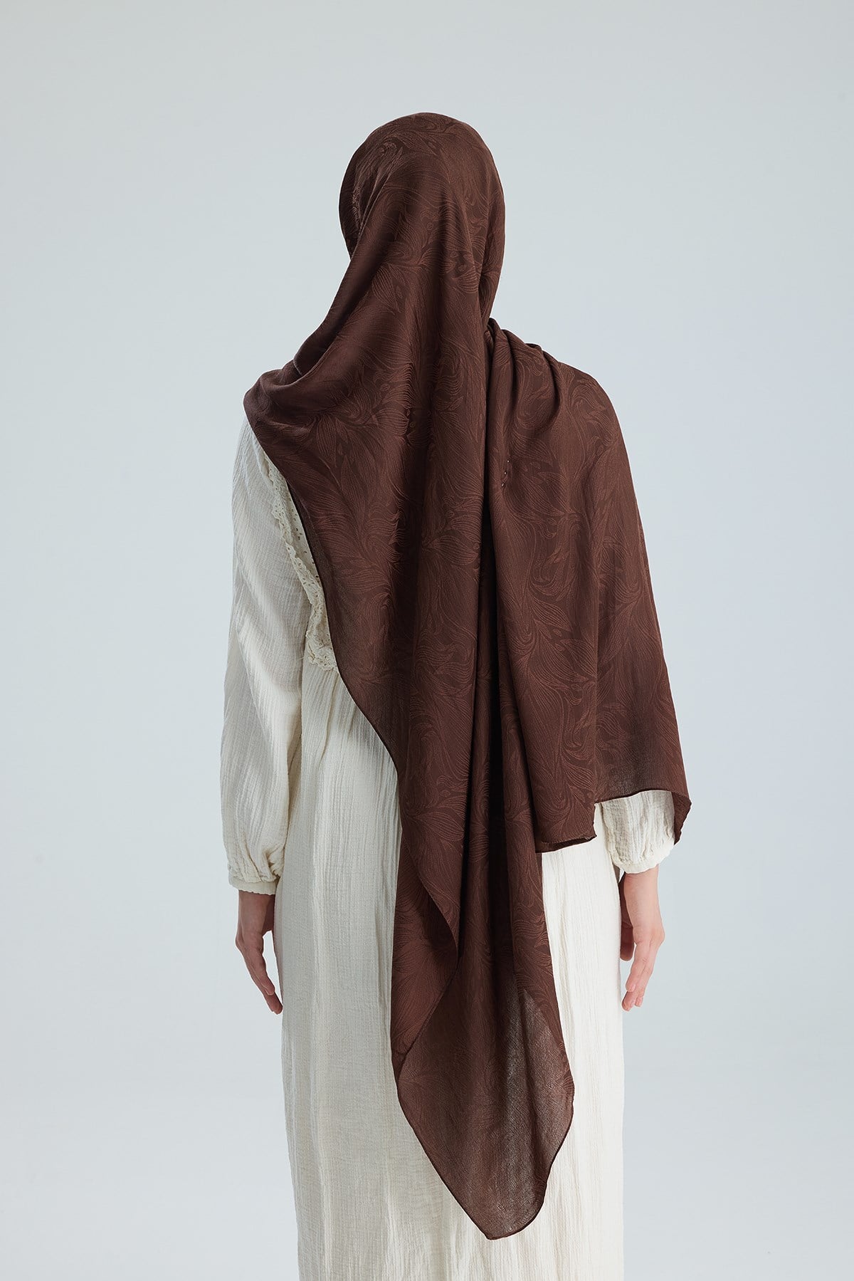Lace of Leaves Collection- Mocha Glaze / Floş Pamuk Şal