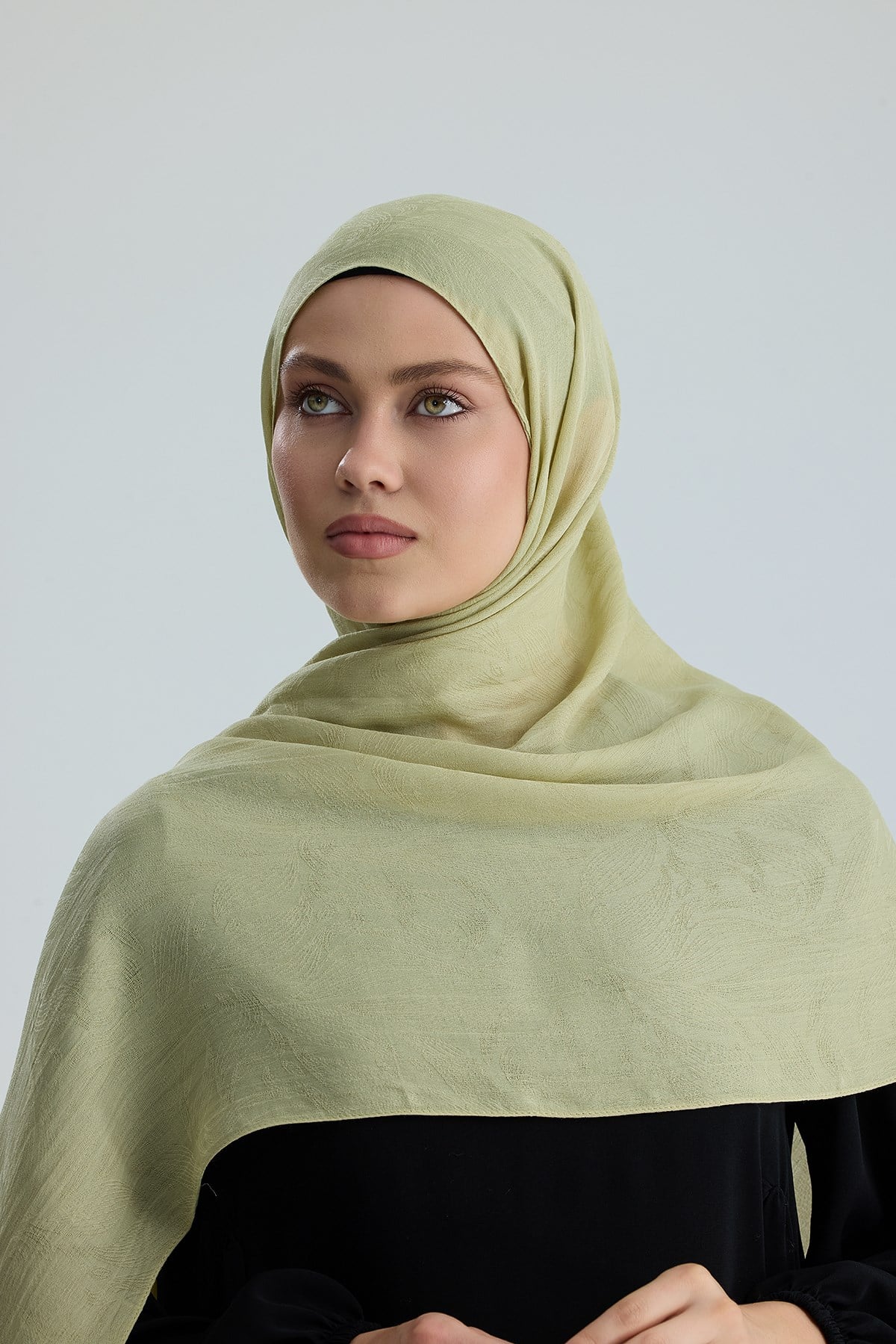 Lace of Leaves Collection- Soft Matcha / Floş Pamuk Şal