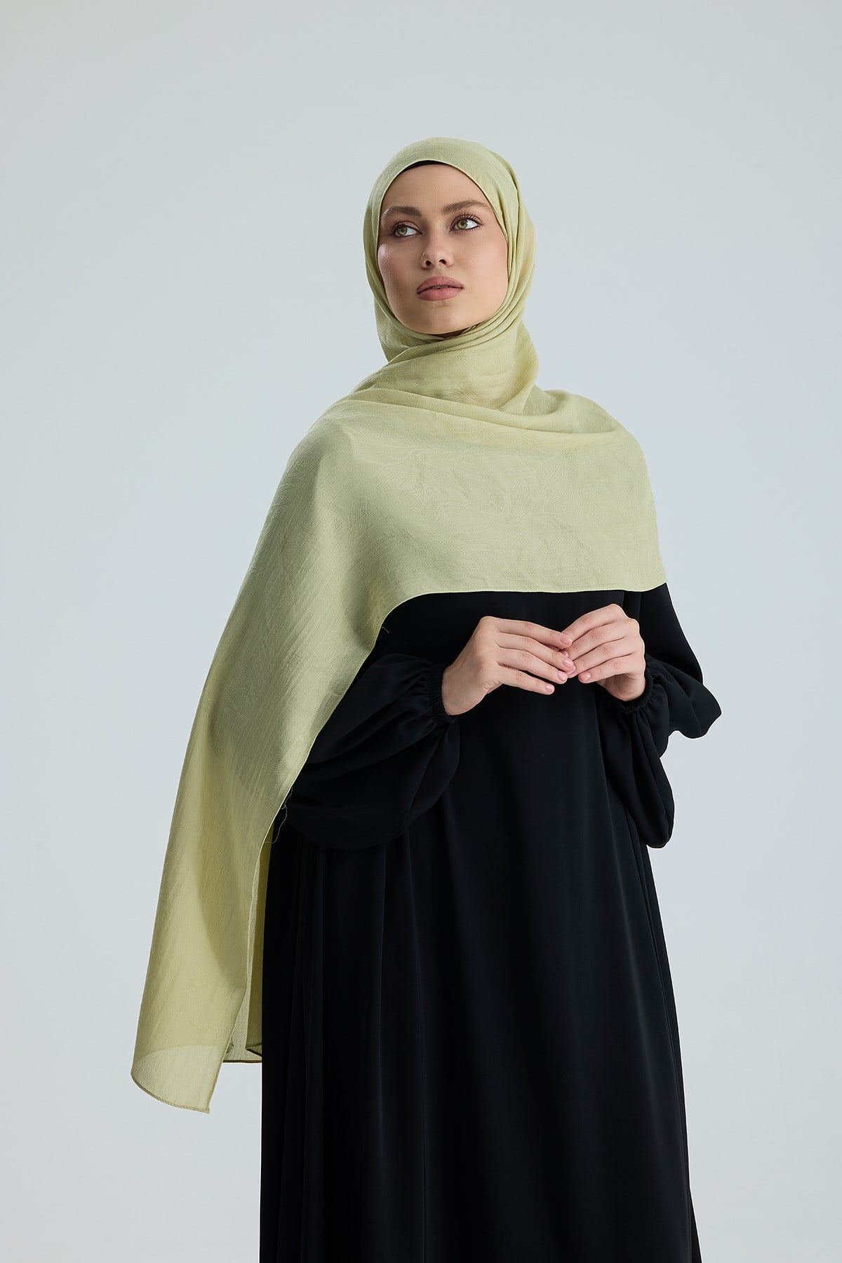 Lace of Leaves Collection- Soft Matcha / Floş Pamuk Şal