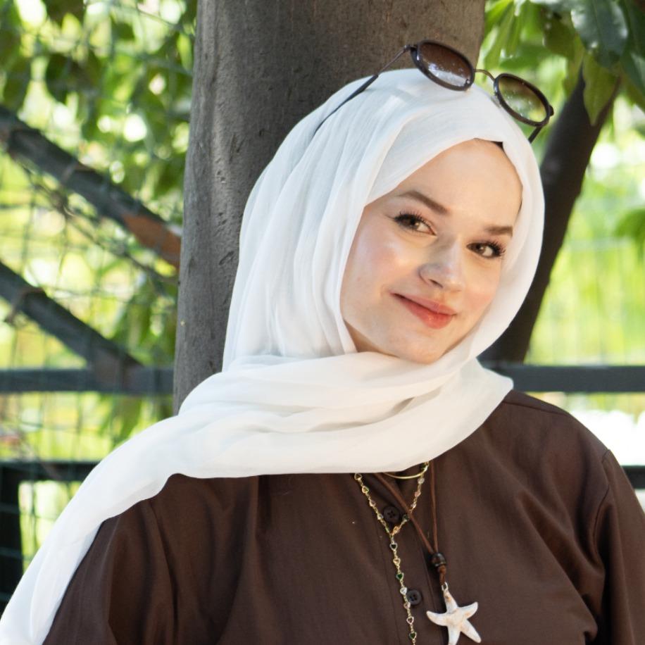 Pure Pamuk Serisi - Beyaz - %100 Pamuk Şal