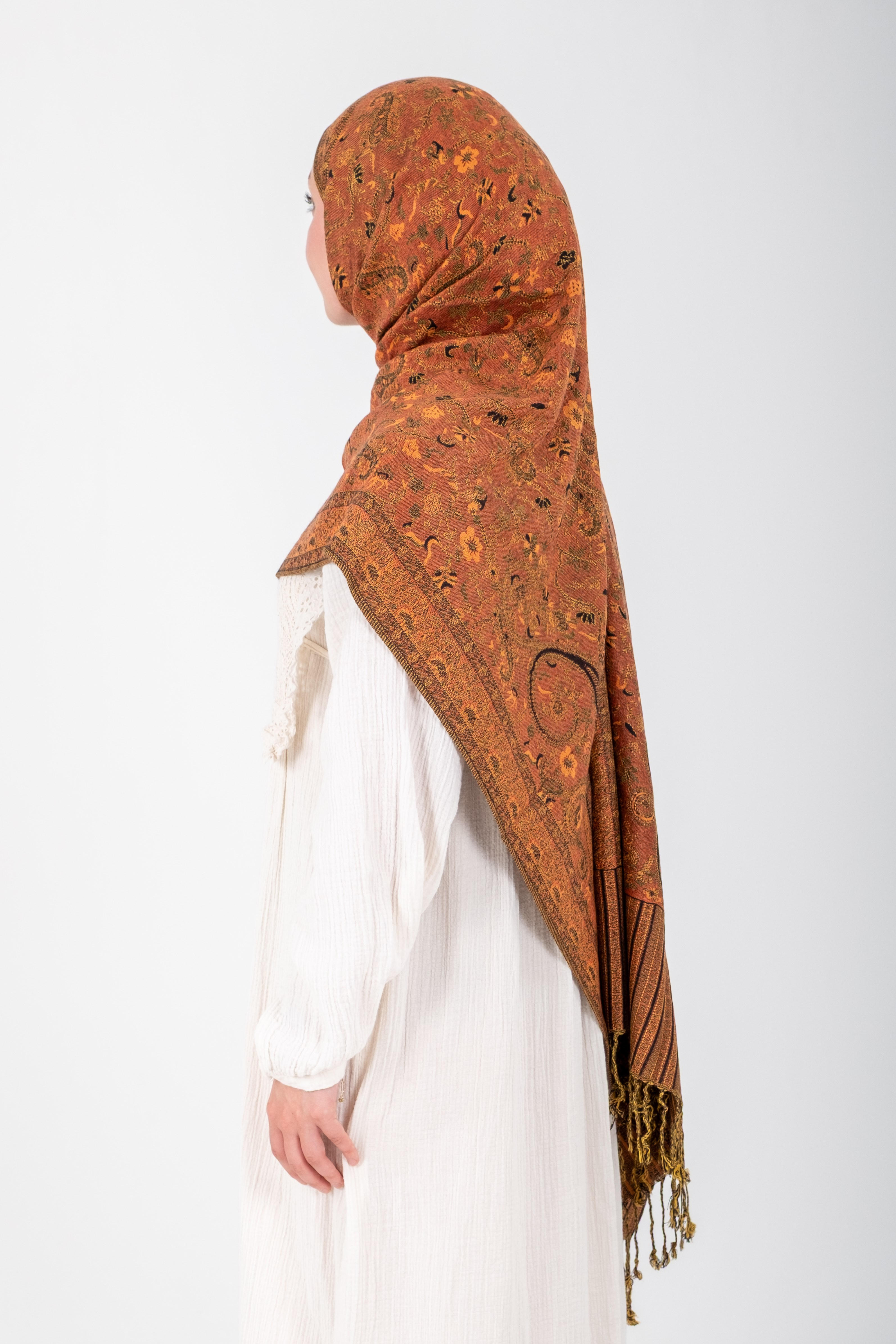 Royale Passage Serisi - Honey Blossom - Cashmere Collection / Dokuma Kaşmir Şal