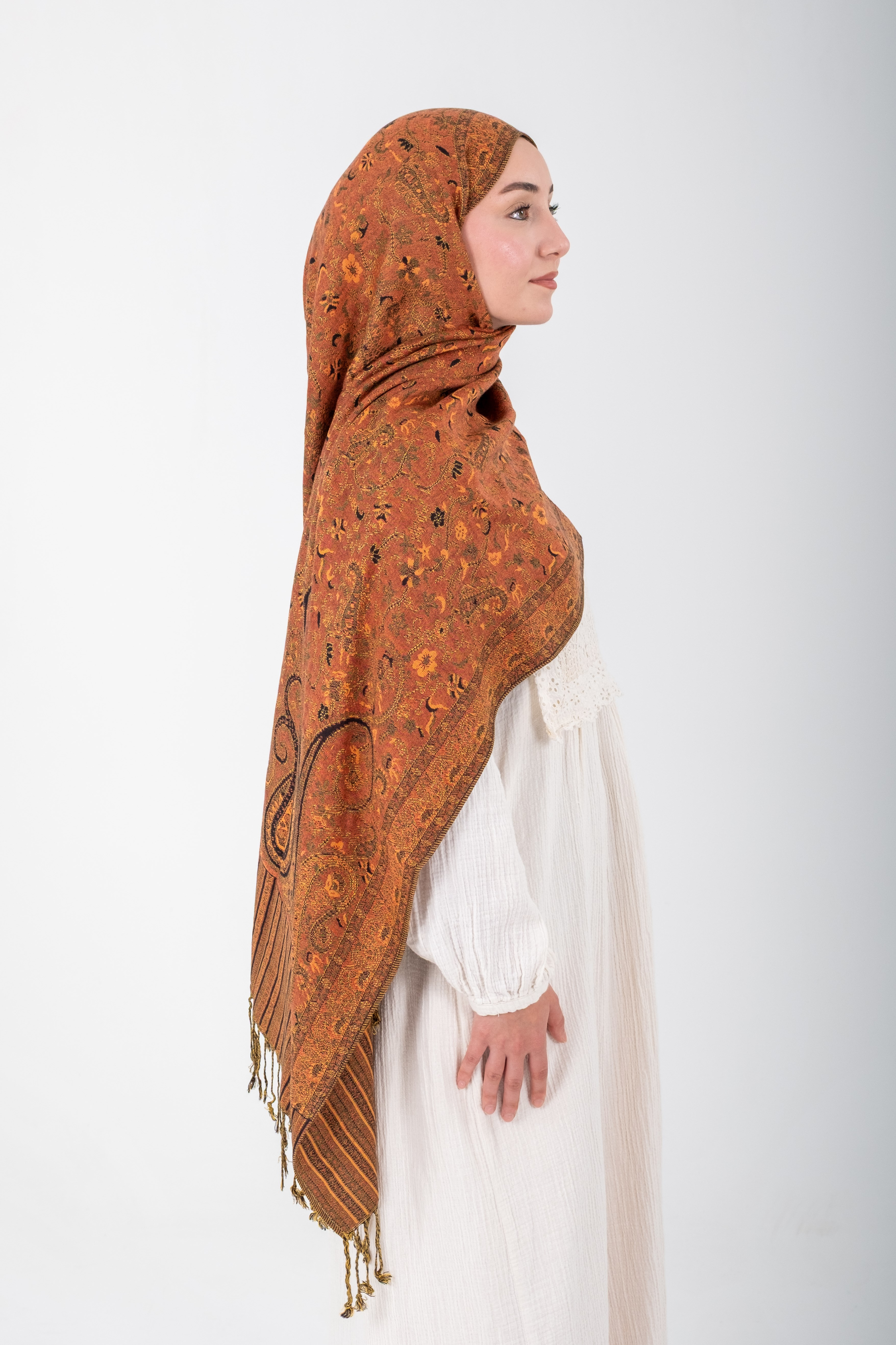 Royale Passage Serisi - Honey Blossom - Cashmere Collection / Dokuma Kaşmir Şal