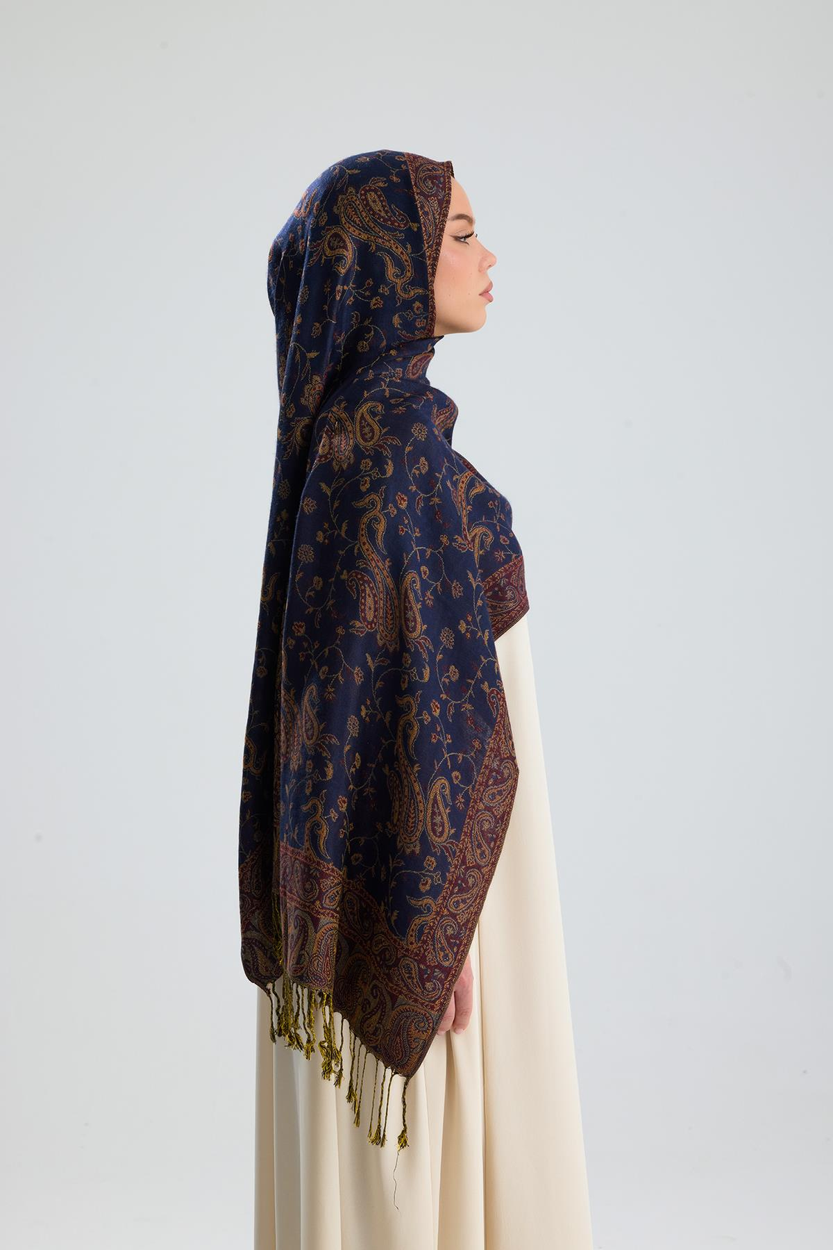 Royale Passage Serisi - Sultan's Ink - Cashmere Collection / Dokuma Kaşmir Şal