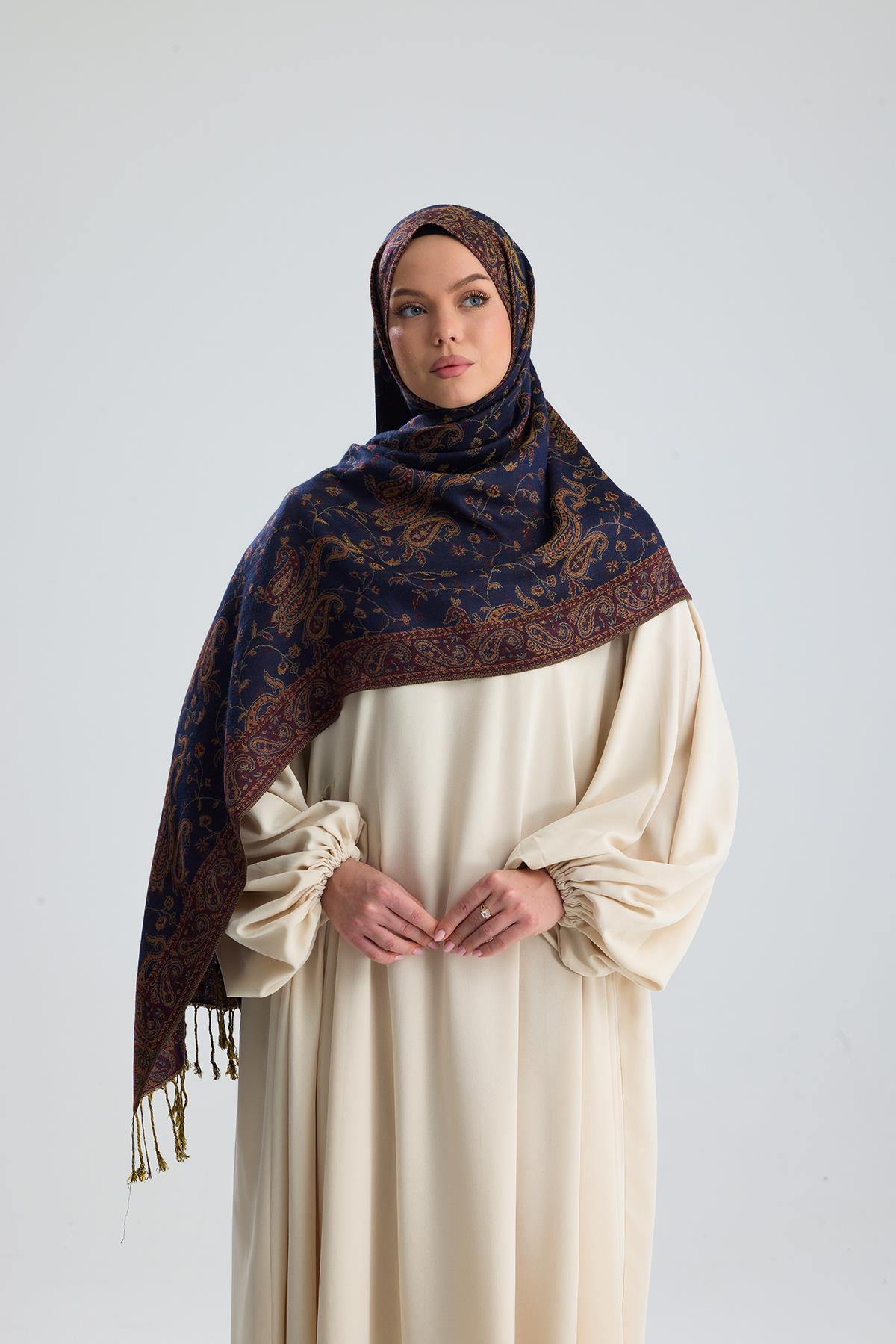 Royale Passage Serisi - Sultan's Ink - Cashmere Collection / Dokuma Kaşmir Şal
