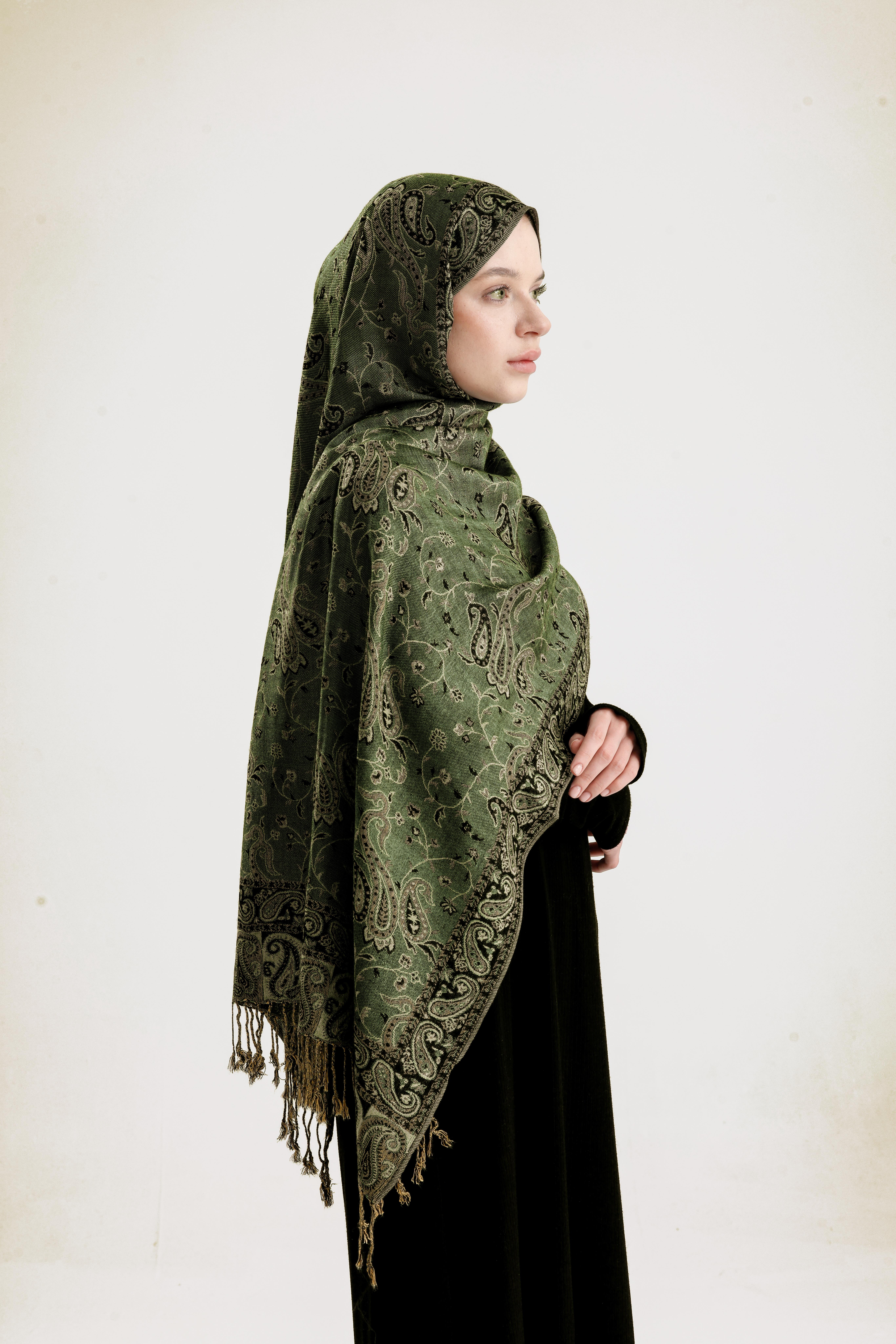Royale Passage Serisi - Windy Forest - Cashmere Collection / Dokuma Kaşmir Şal