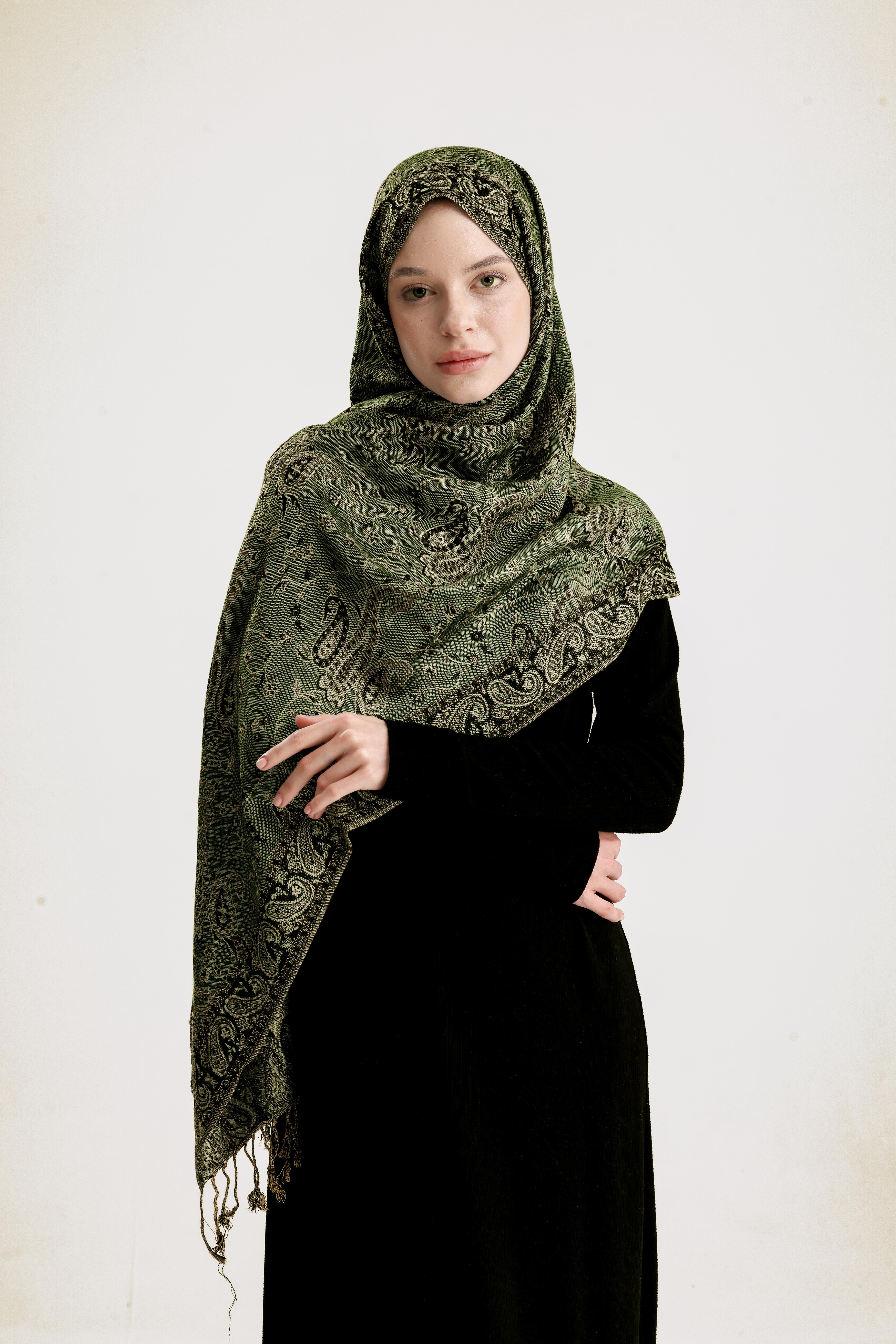 Royale Passage Serisi - Windy Forest - Cashmere Collection / Dokuma Kaşmir Şal