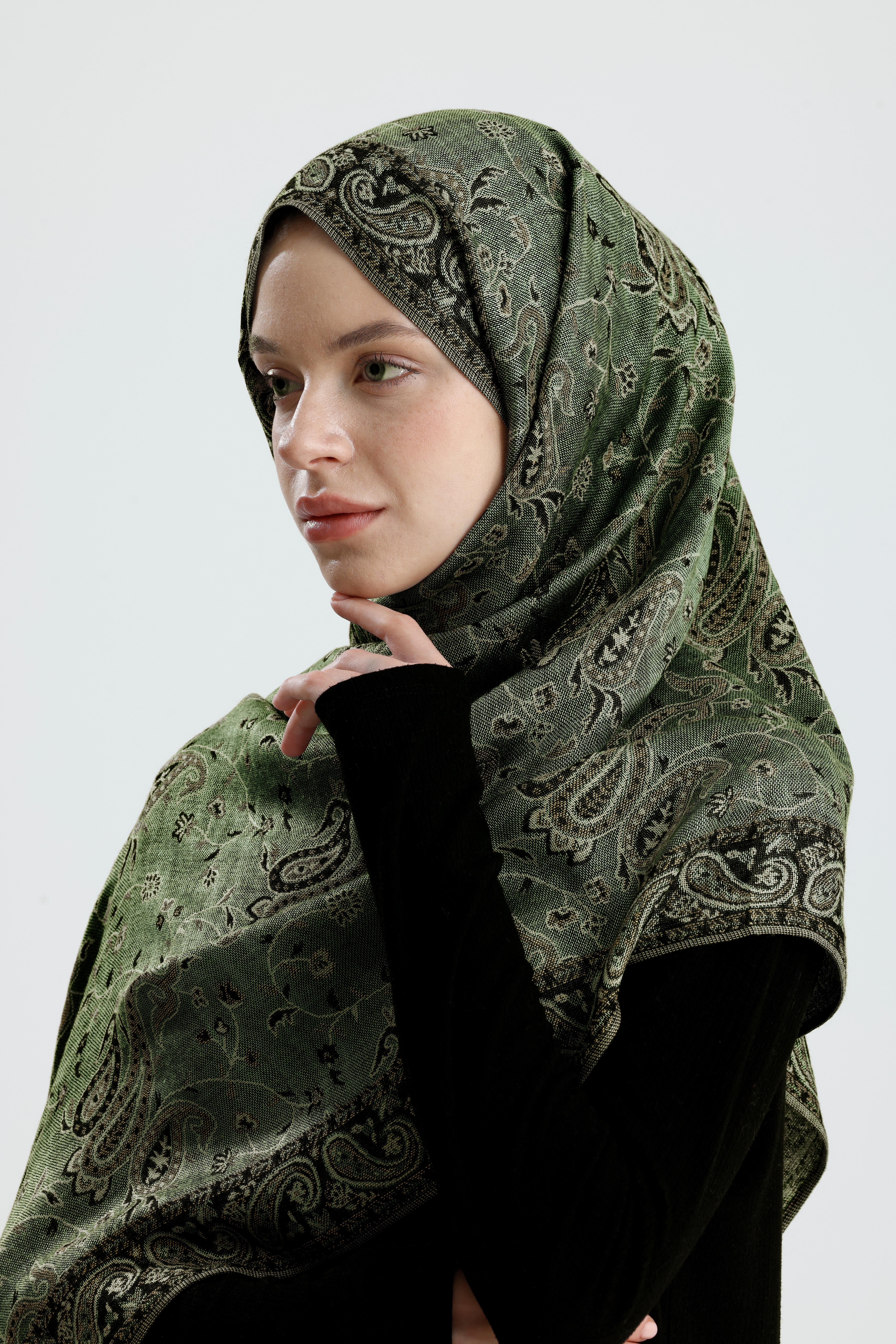 Royale Passage Serisi - Windy Forest - Cashmere Collection / Dokuma Kaşmir Şal