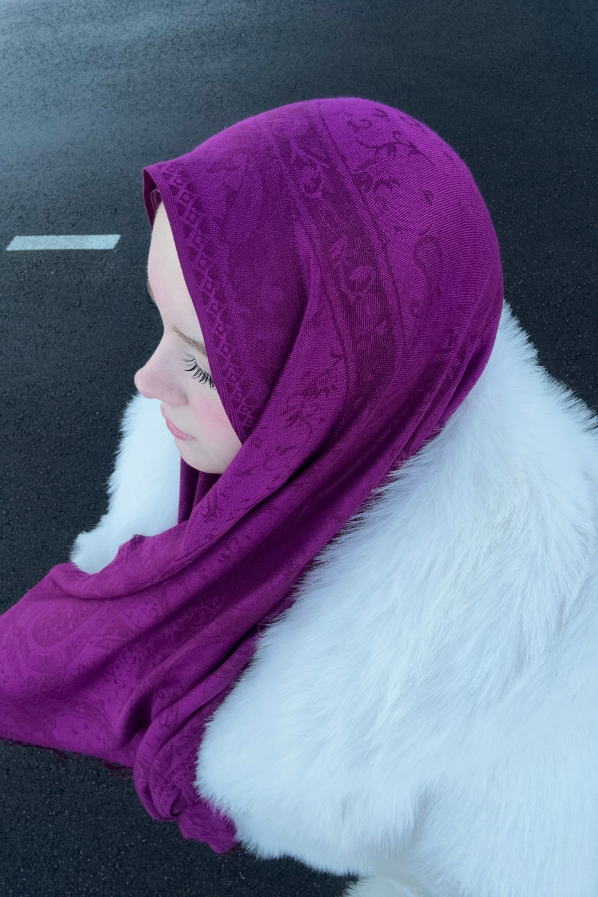 Shine Serisi - Berry Shine / Dokuma Pashmina Şal