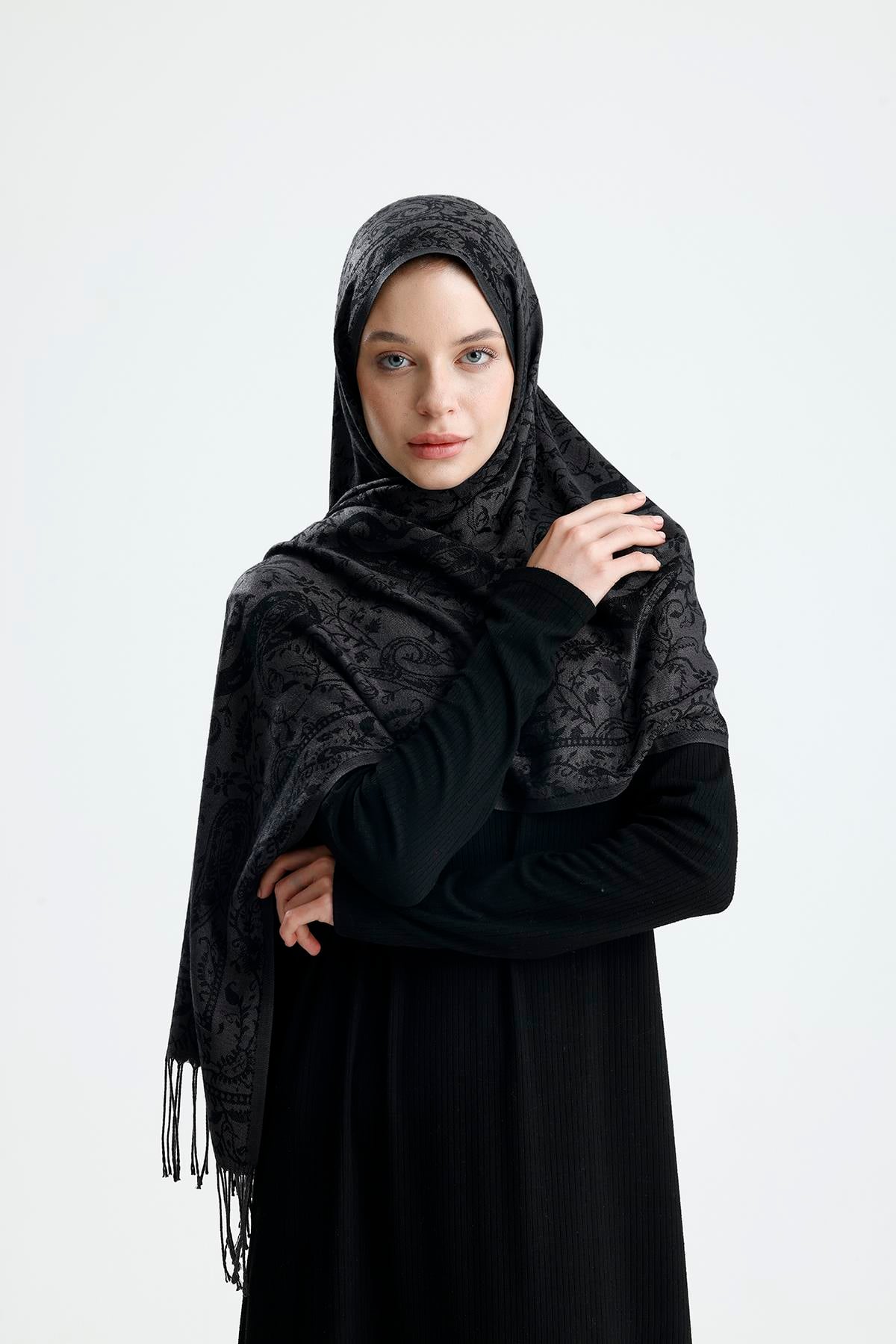 Shine Serisi - Midnight Shine / Dokuma Pashmina Şal