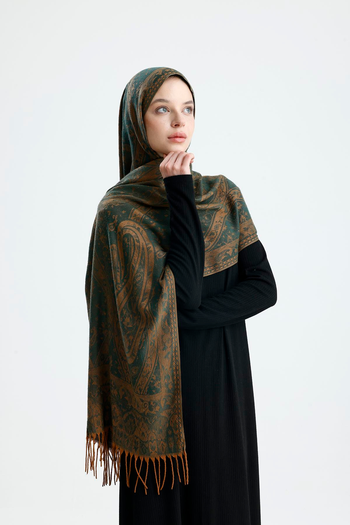 Shine Serisi - Solene / Dokuma Pashmina Şal