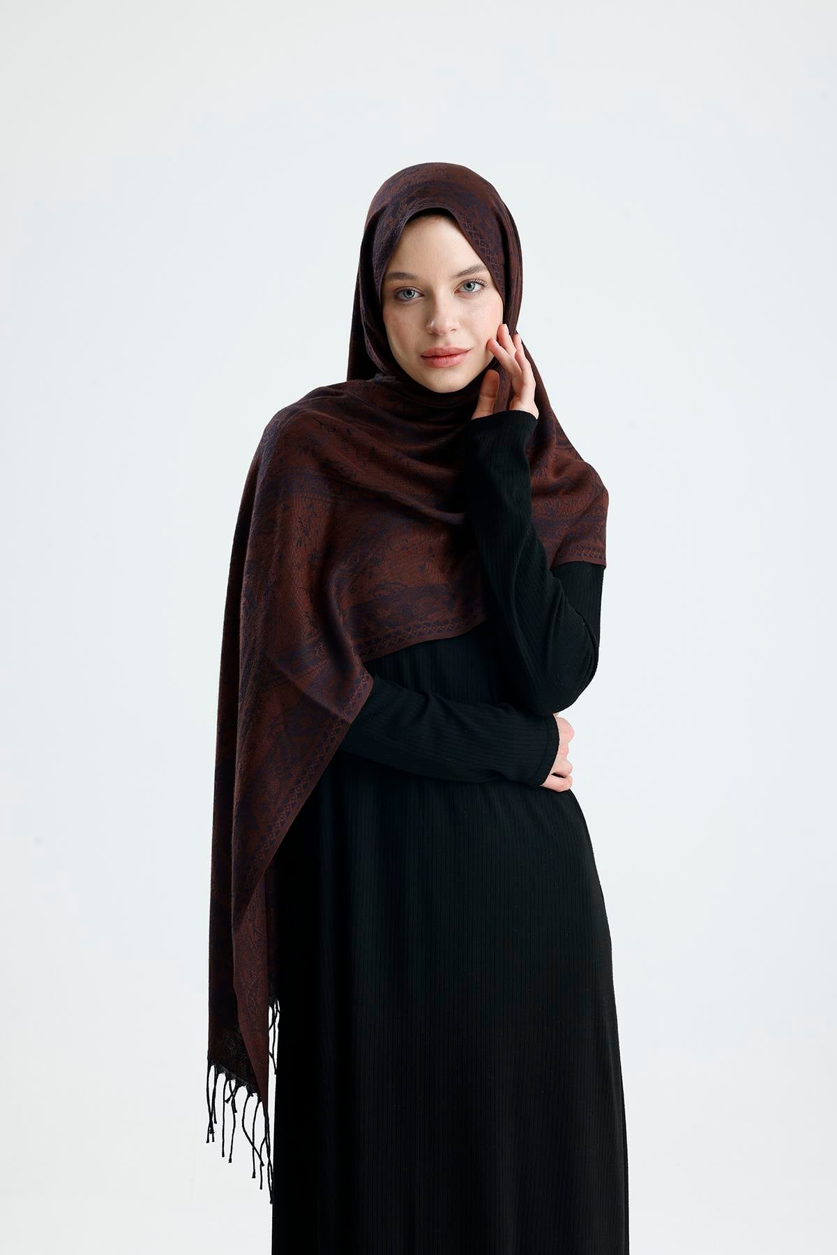 Shine Serisi - Toffe / Dokuma Pashmina Şal