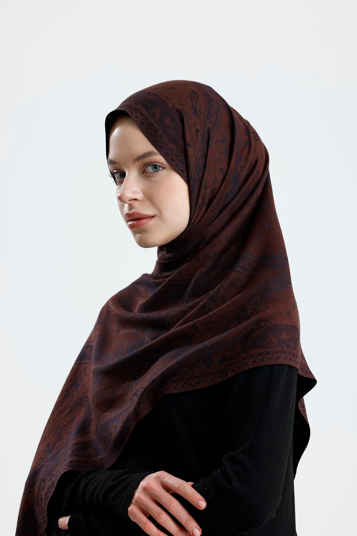 Shine Serisi - Toffe / Dokuma Pashmina Şal