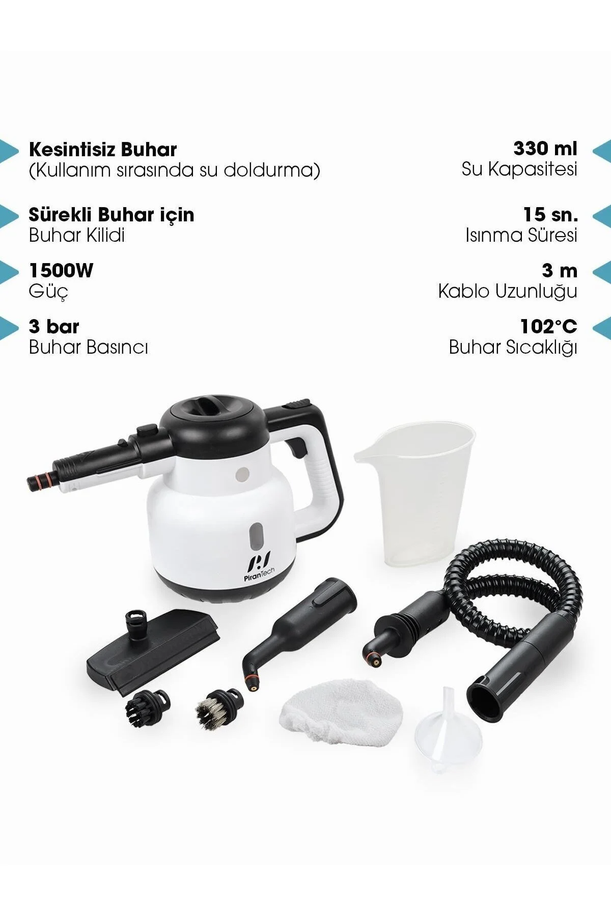 CB-902 Buharlı Temizleyici 1500w 3 Bar Buharlı Temizlik Makinesi
