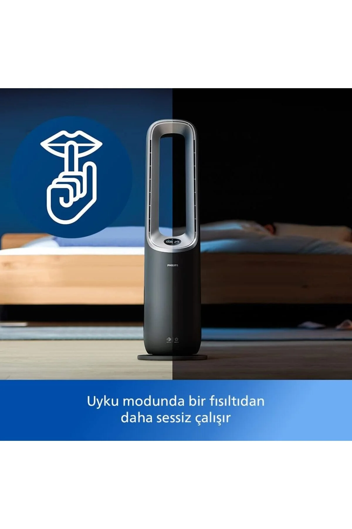 Series Air Performer 8000 Serisi 3'ü 1 Arada Hava Temizleyici, Fan ve Isıtıcı- AMF870/15, HEPA