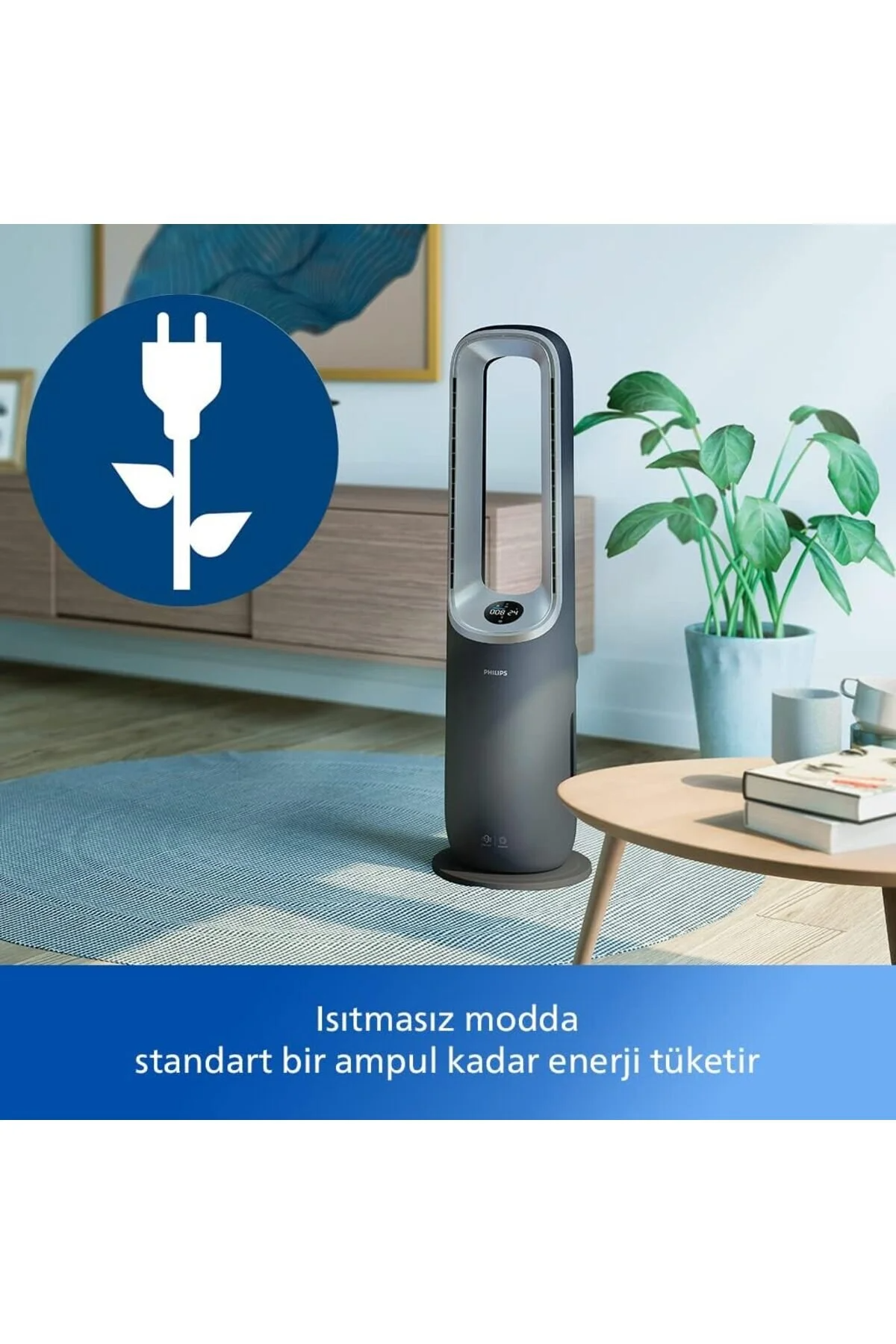 Series Air Performer 8000 Serisi 3'ü 1 Arada Hava Temizleyici, Fan ve Isıtıcı- AMF870/15, HEPA