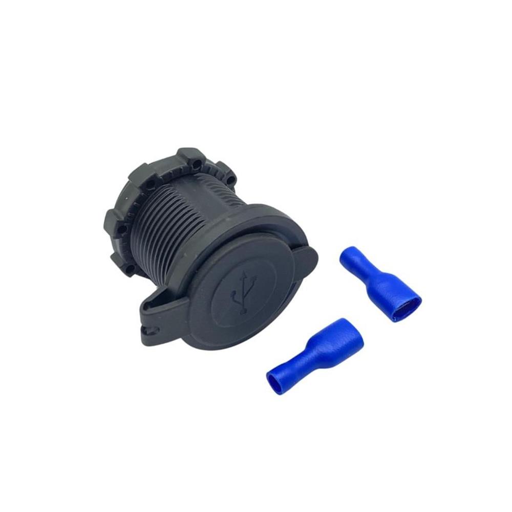 12V 24V DC USB 2.1A Şarj Port Işıklı Yuvarlak