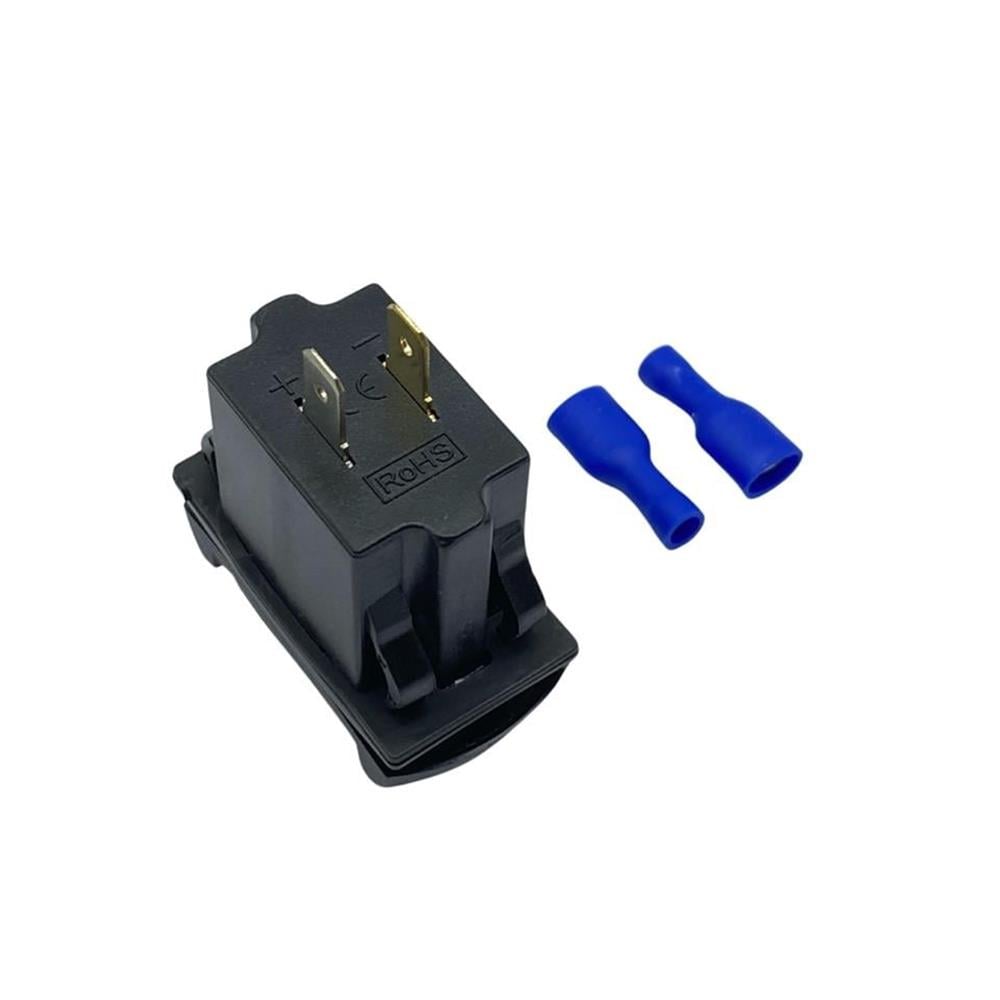 12V 24V DC USB 4.2A Şarj Port Voltmetreli Dikdörtgen