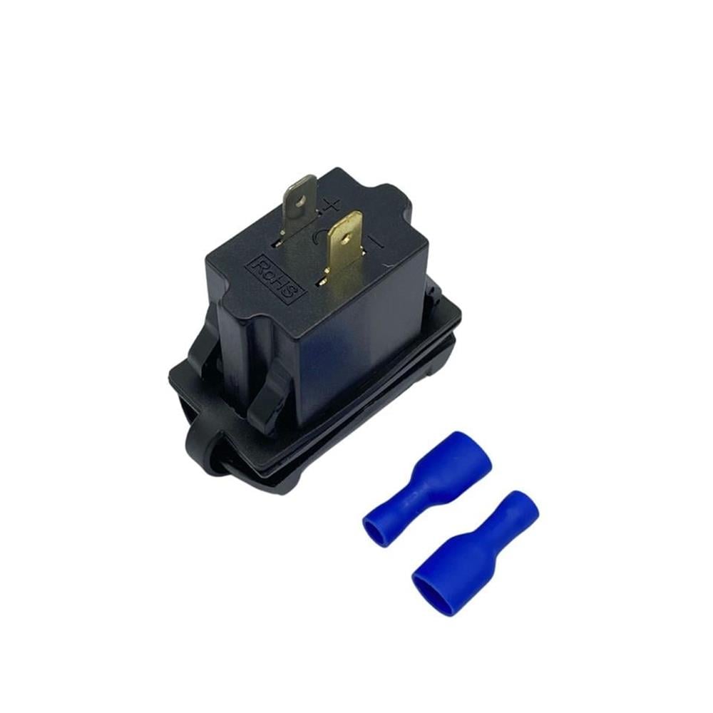 12V 24V DC USB QC3.0 Type-C PD Şarj Port Voltmetreli Dikdörtgen
