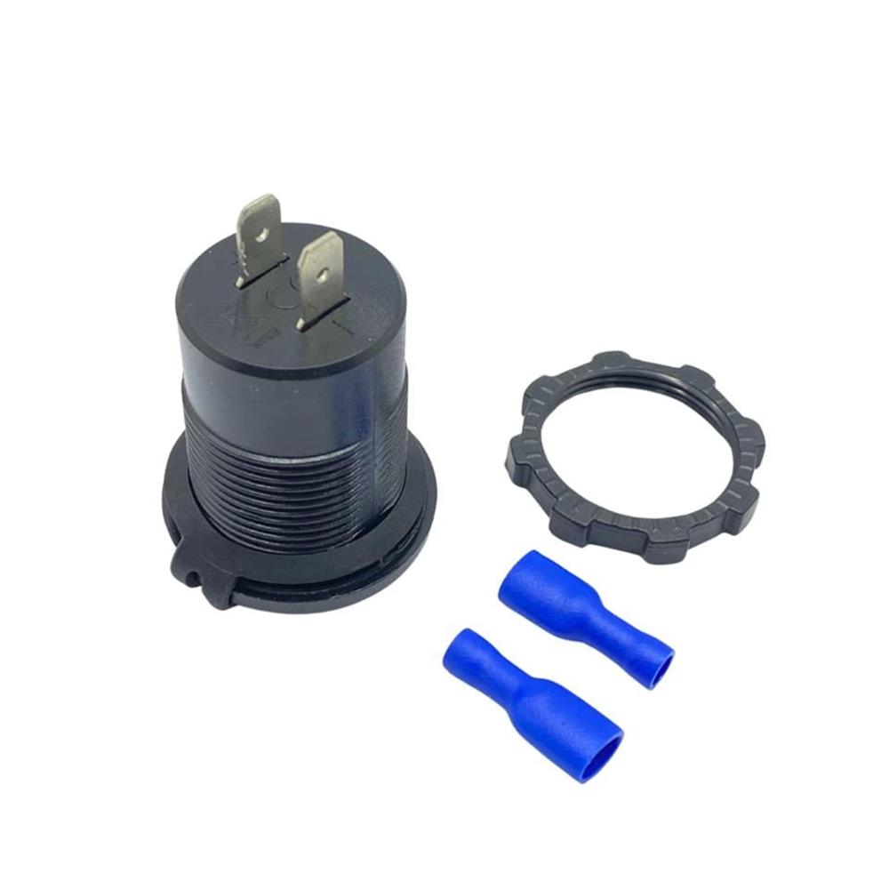 12V 24V DC USB QC3.0 Şarj Port Kadran VoltmetreliAnahtarlı Yuvarlak