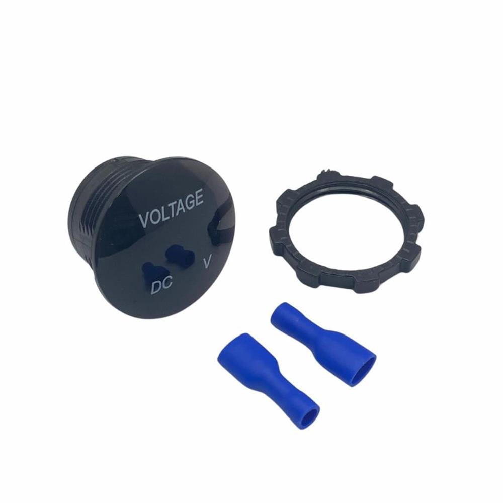 12V 24V Dijital Voltmetre 28mm Mini Yuvarlak 6-32VArası