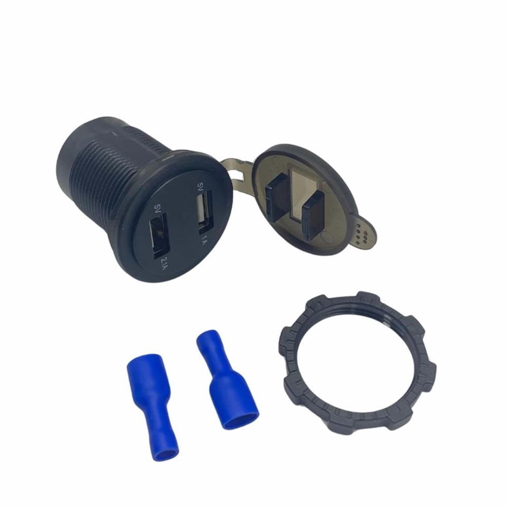 12V Tekne Karavan Akü Voltmetreli USB Şarj Portu