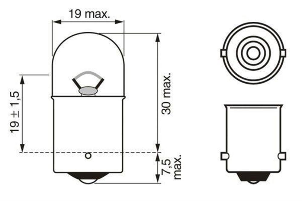 1987302928 AMPUL ECO 12V 67 PARK R5W BA15s