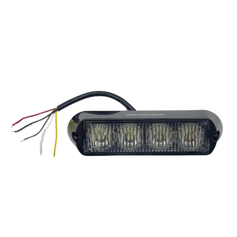 4 LEDLİ ÇAKAR LAMBA 18 FONKSİYONLU 12V-24V BEYAZ
