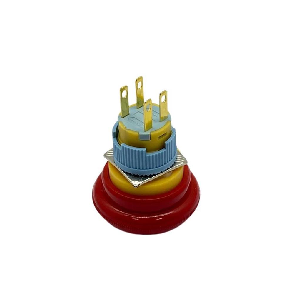Acil Stop Bas Çevir Kırmızı Anahtar Buton 2NC 33mm