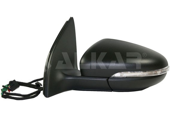 ALKAR 6125124 | Dış Dikiz Aynası Sol Elektrikli Isıtmalı Sinyalli 6 Pin Asferık Volkswagen Golf VI (Aj5) 2009-2012