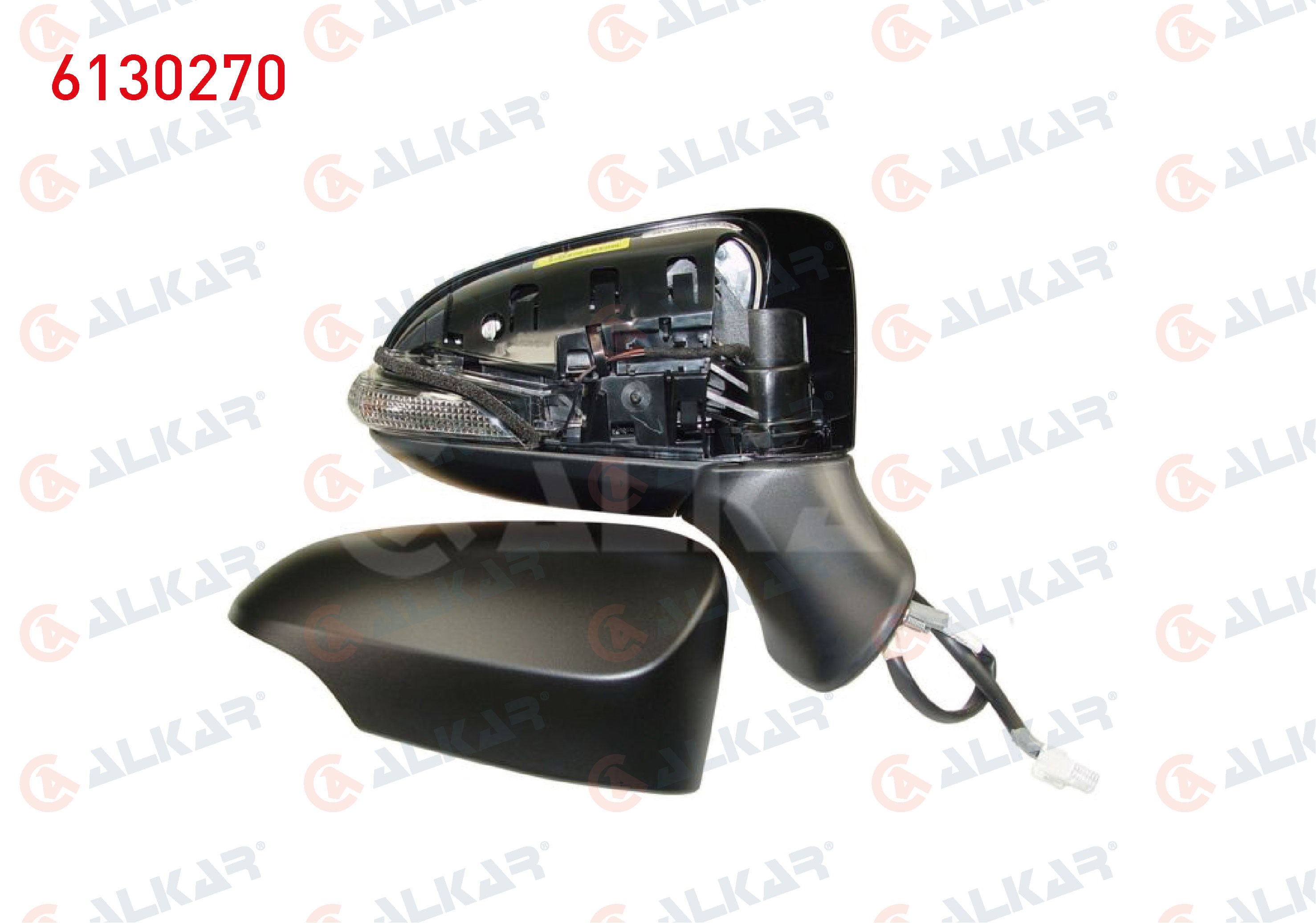 ALKAR 6130270 | Dış Dikiz Aynası Sağ Elektrikli Isıtmalı Astarlı Otomatik Katlanır Sinyalli 9 Pin Toyota Avensis 2015-2018