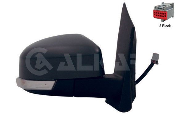 ALKAR 6138401 | Dış Dikiz Aynası Sağ Elektrikli Asferık Isıtmalı Astarlı Sinyalli 8 Pin Alt Aydınlatma Ford Focus II 2008-2011