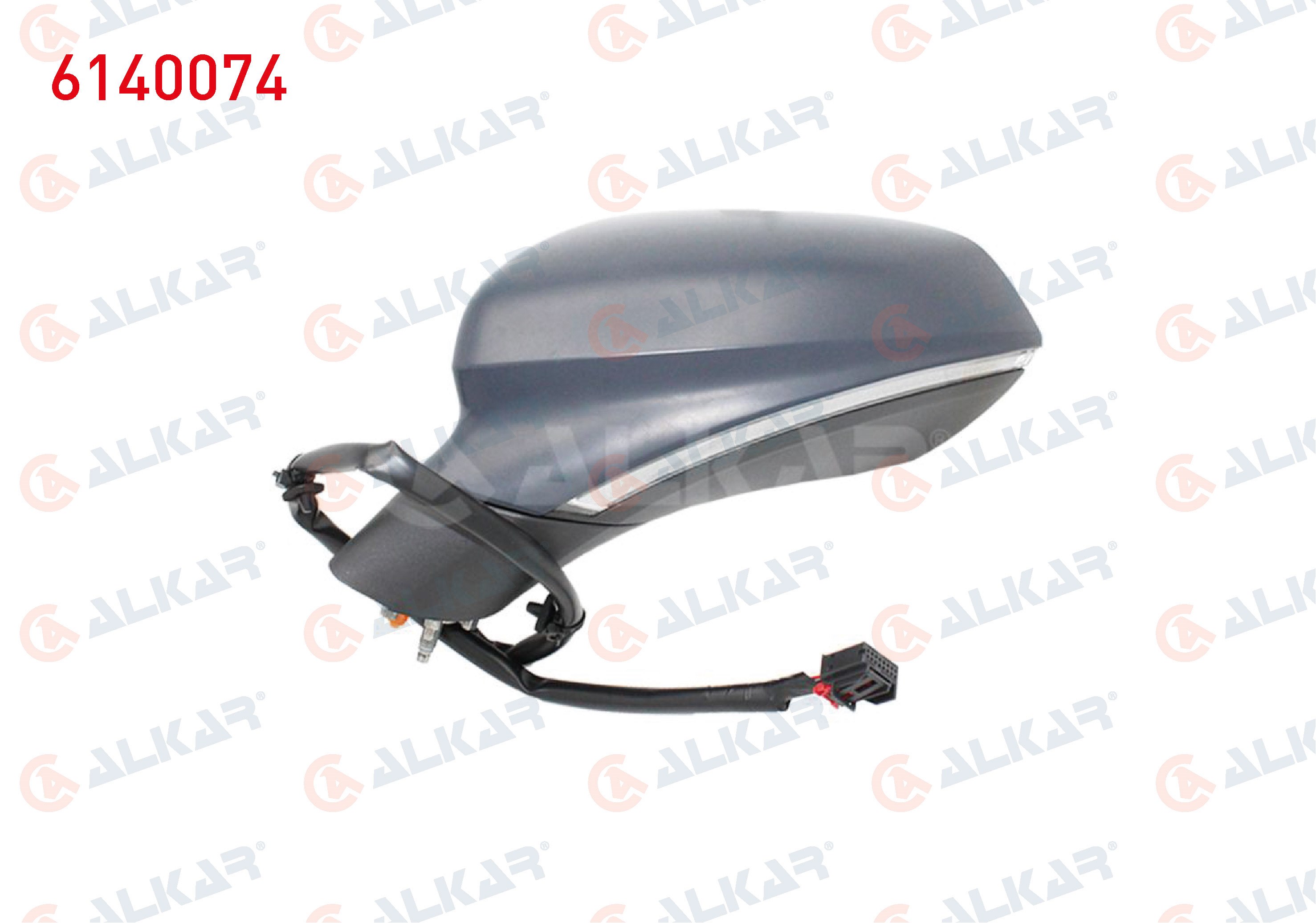 ALKAR 6140074 | Dış Dikiz Aynası Sol Elektrikli Isıtmalı Astarlı Otomatik Katlanır Sinyalli Hafızalı 12 Pin Seat Leon (Kl1) 2019 -