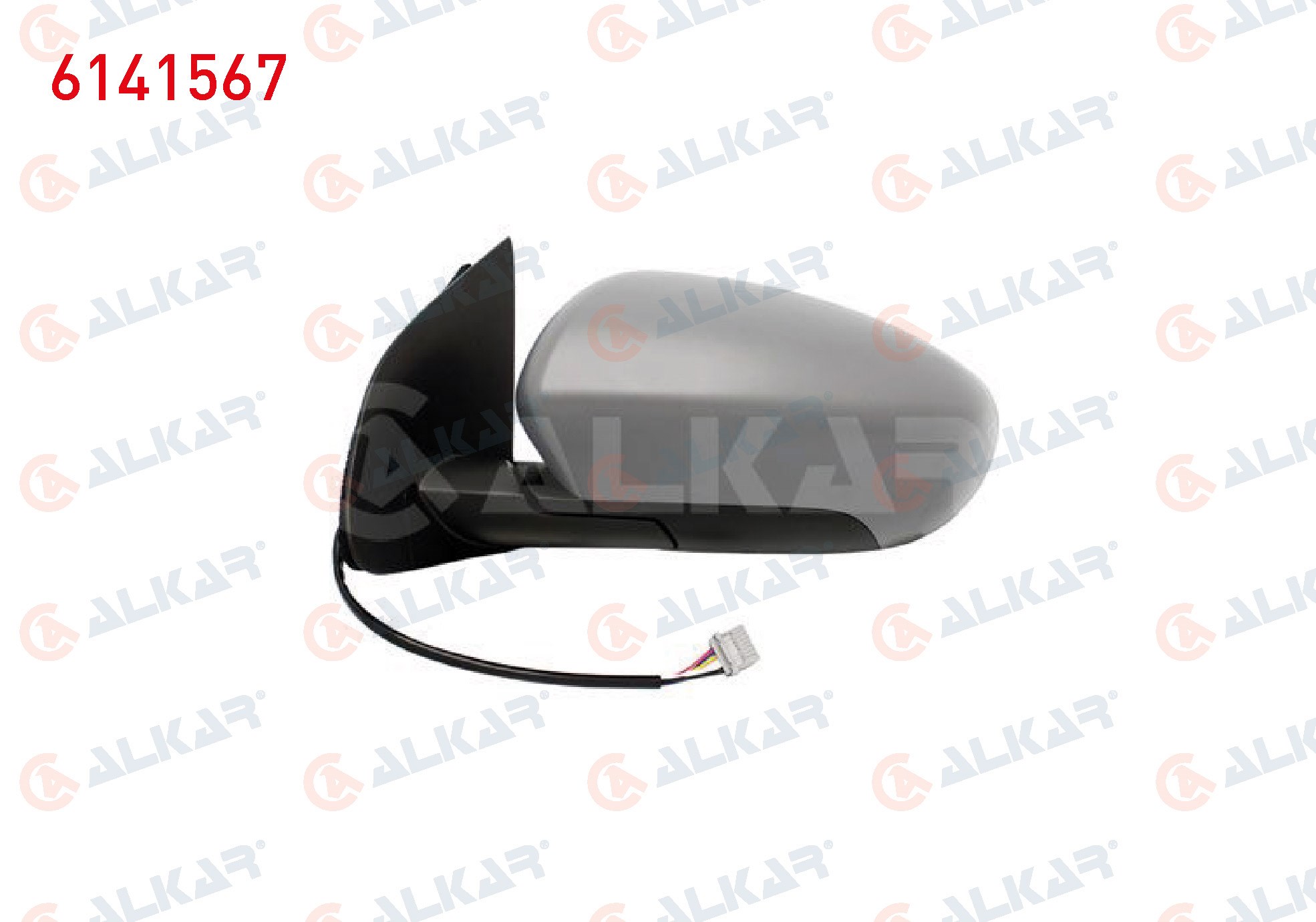 ALKAR 6141567 | Dış Dikiz Aynası Sol Elektrikli Isıtmalı Astarlı 5 Pin Nissan Qashqai (J10) 2006-2013