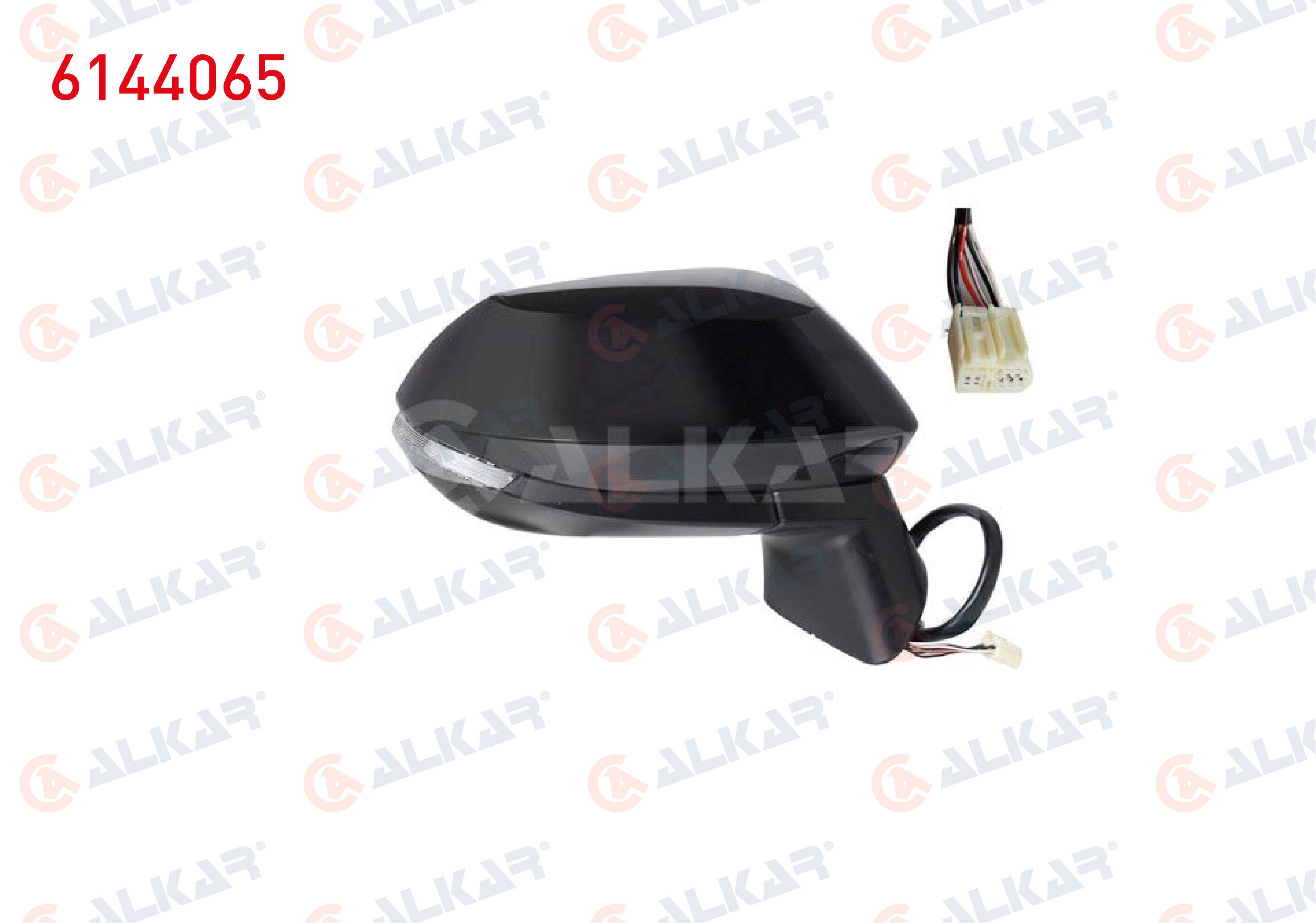 ALKAR 6144065 | Dış Dikiz Aynası Sağ Elektrikli Isıtmalı Astarlı Otomatik Katlanır Sinyalli 8 Pin Toyota Corolla (_E21_) 2018 -