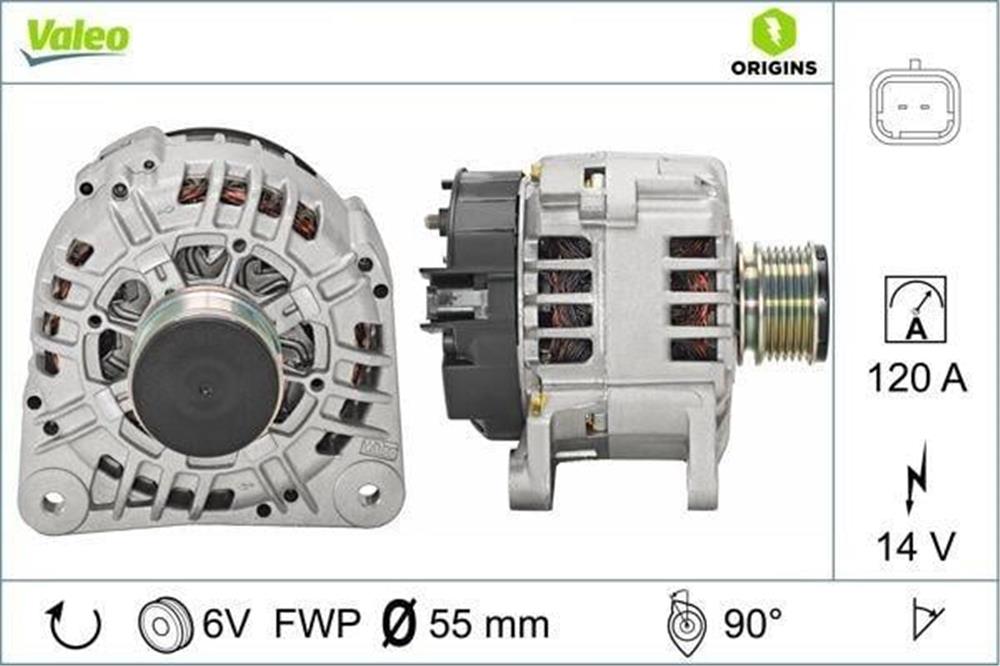ALTERNATÖR 12V 125A RENAULT CLIO KANGOO 1.5 DCI