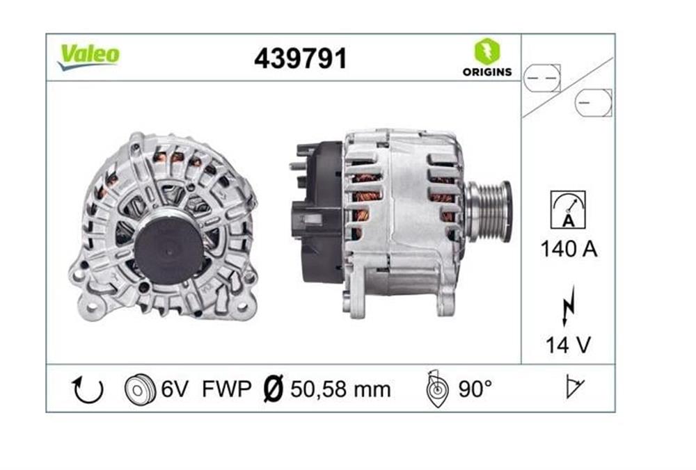ALTERNATÖR 12V 140A VW GOLF PASSAT CRAFTER TDİ (LIN)