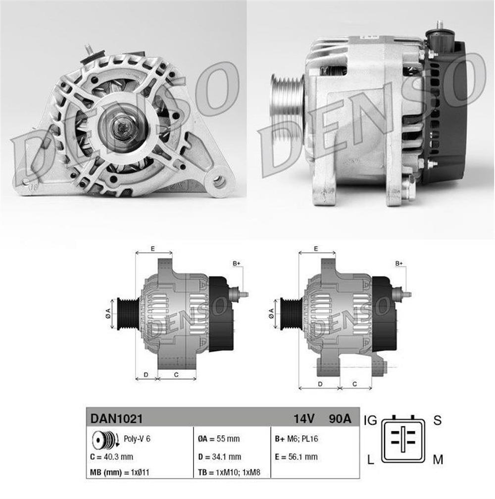 ALTERNATOR 12V 90A TOYOTA AVENSIS COROLLA 1.4 VVT