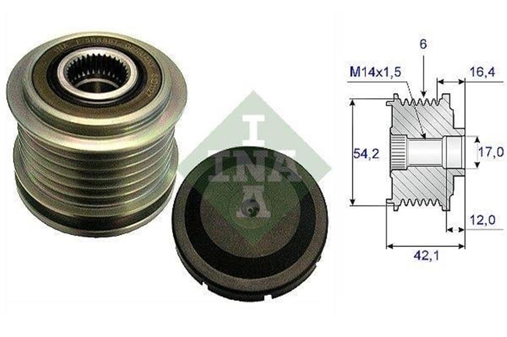 ALTERNATÖR KASNAĞI (54,2 MM-42,10 MM-17 MM) FORD FOCUSC-MAXKUGA