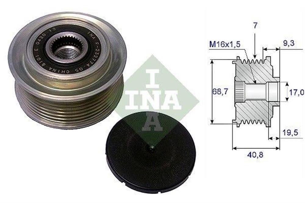 ALTERNATÖR KASNAĞI HYUNDAI H1 STAREX 2.5 CRDİ (03-07)-KIA SORENTO 2.5 CRDI 02=> (7 KANAL)