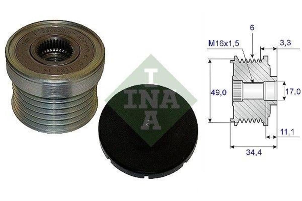 ALTERNATÖR KASNAĞI (RULMANLI) BMW 1 (E81-E87)-BMW3 (E30-E46)-BMW 3 E90-E91-E92-BMW 5 E60-E61-X1-X3