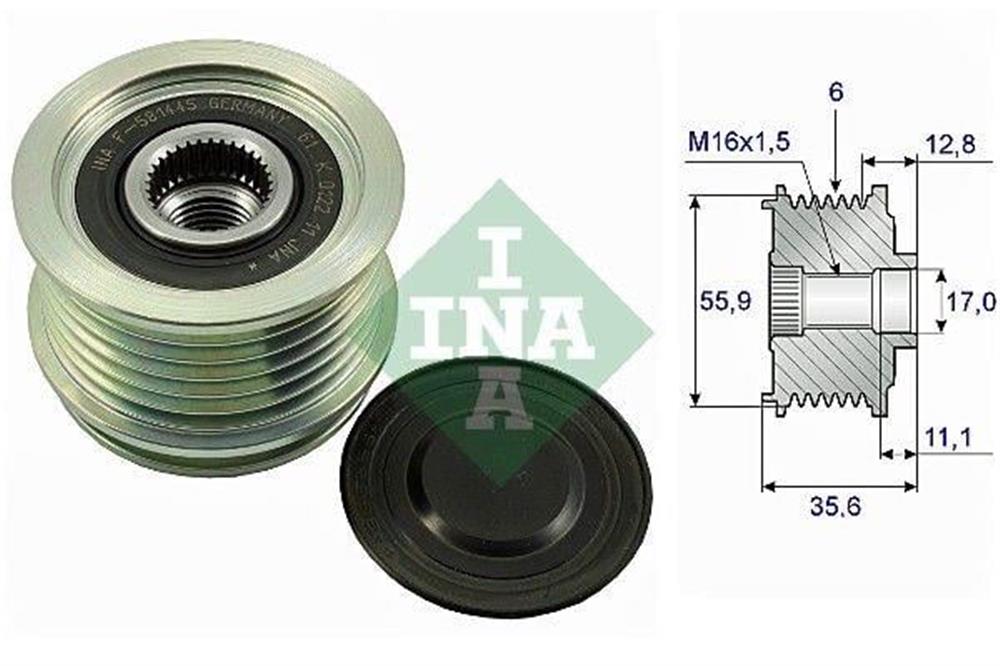 ALTERNATÖR KASNAĞI VW PASSAT AUDI A4 A6 06B903119B (6 KANAL)