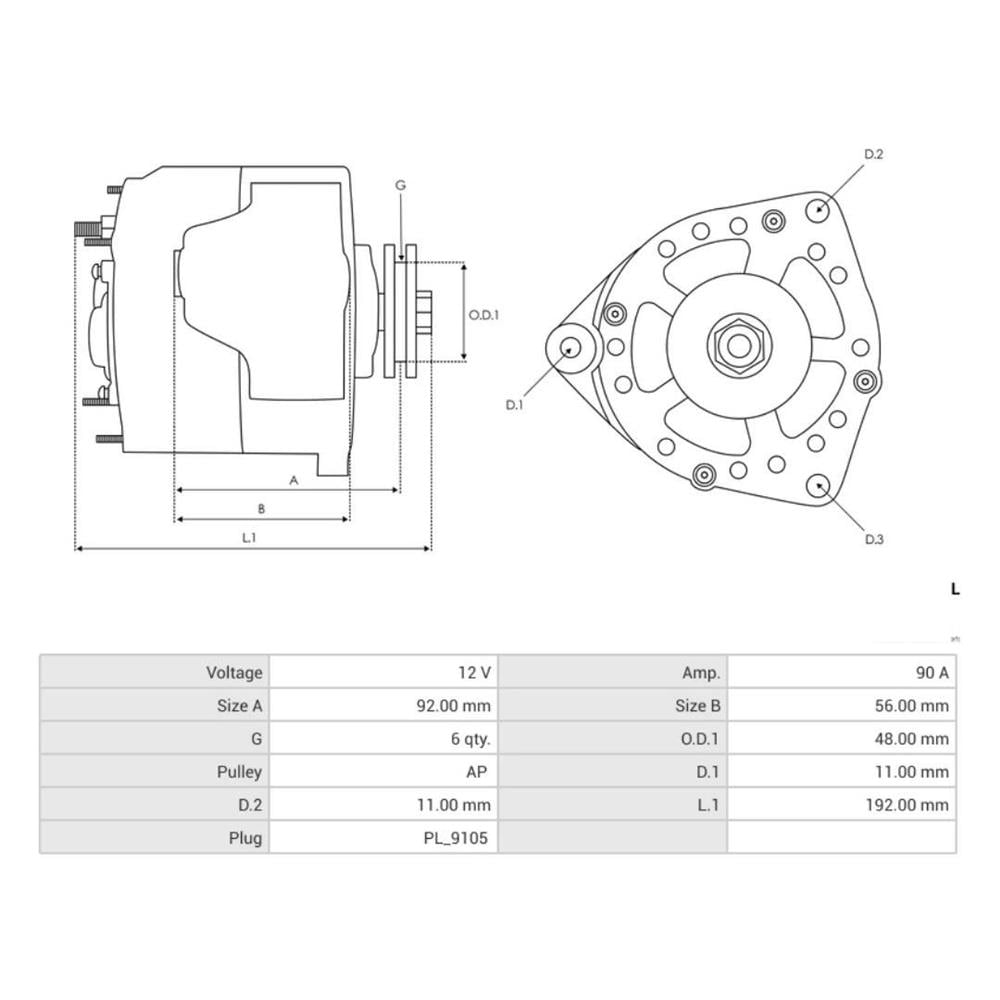 ALTERNATOR MERCEDES-BENZ SSANGYONG